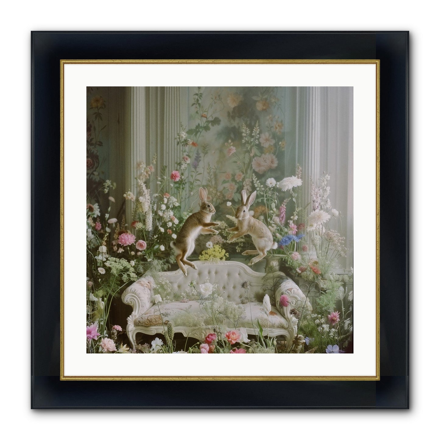 Exaltation Framed Print - Wide Black w/Gold 24x24