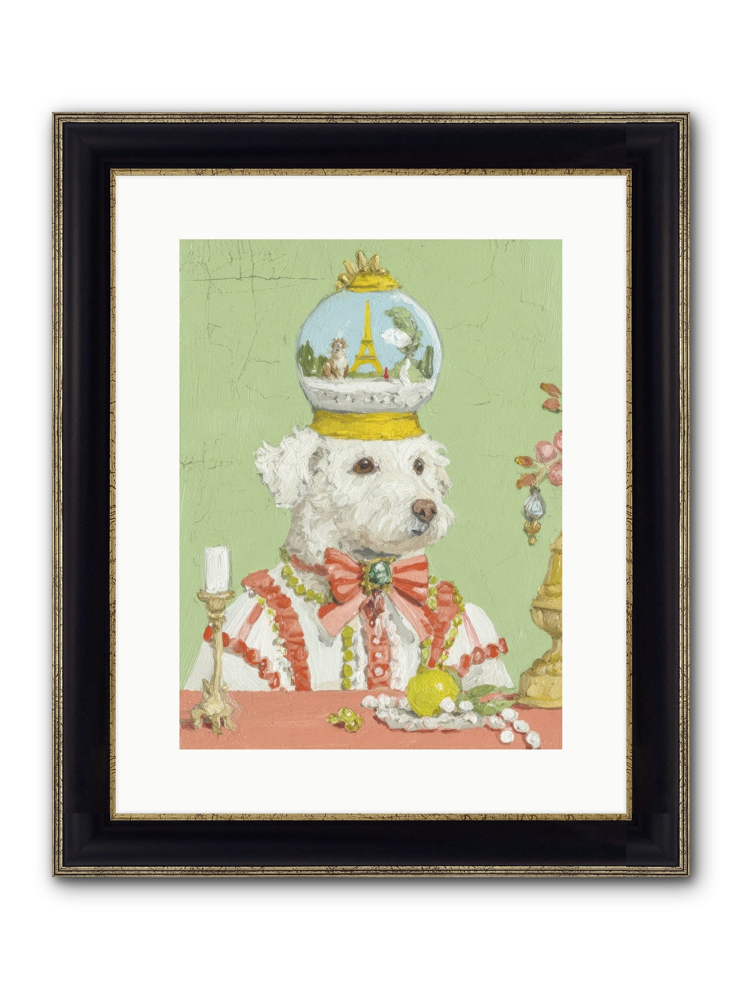 Exquisite Wandering Framed Print - Black & Gold 12x16