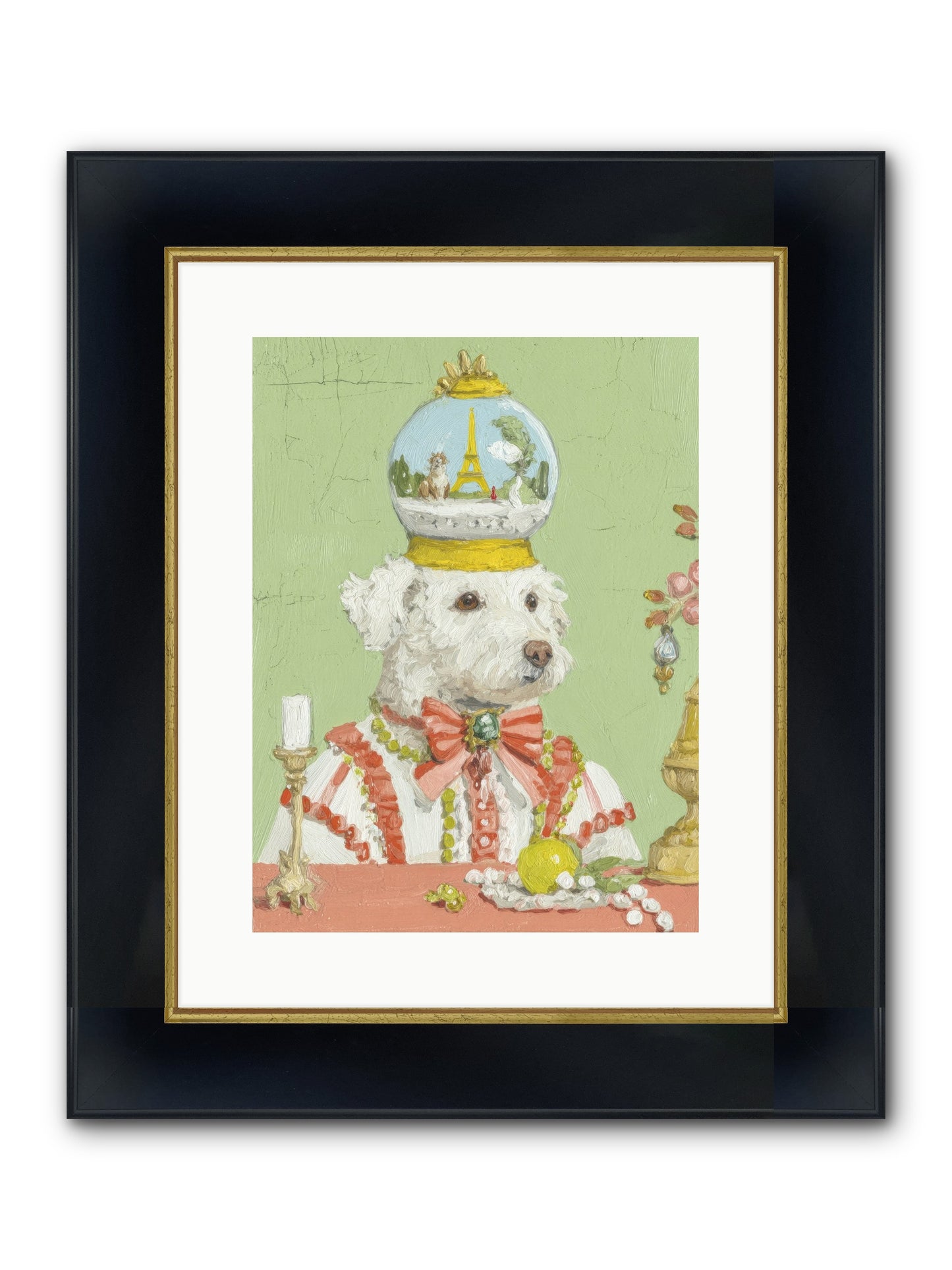 Exquisite Wandering Framed Print - Wide Black w/Gold 12x16