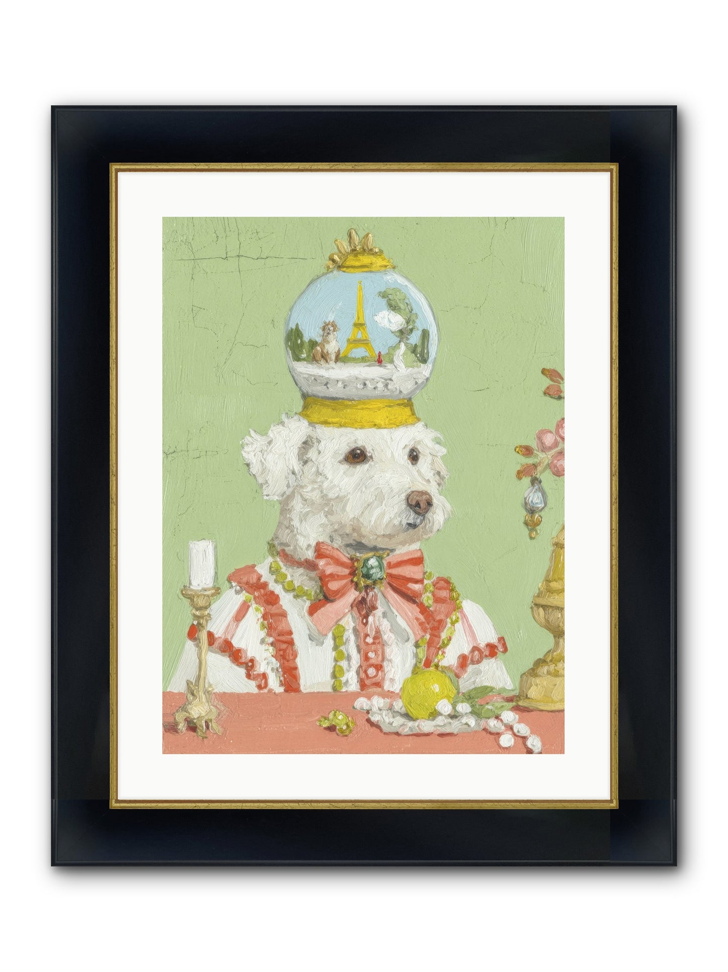 Exquisite Wandering Framed Print - Wide Black w/Gold 18x24