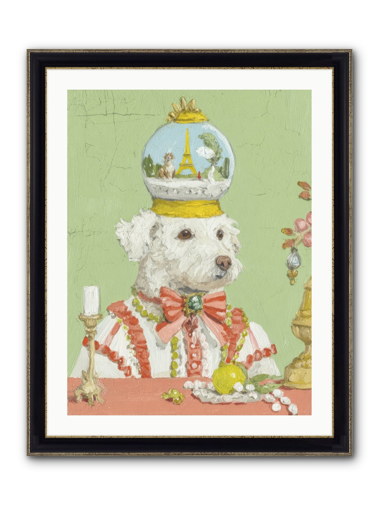 Exquisite Wandering Framed Print - Black & Gold 24x32