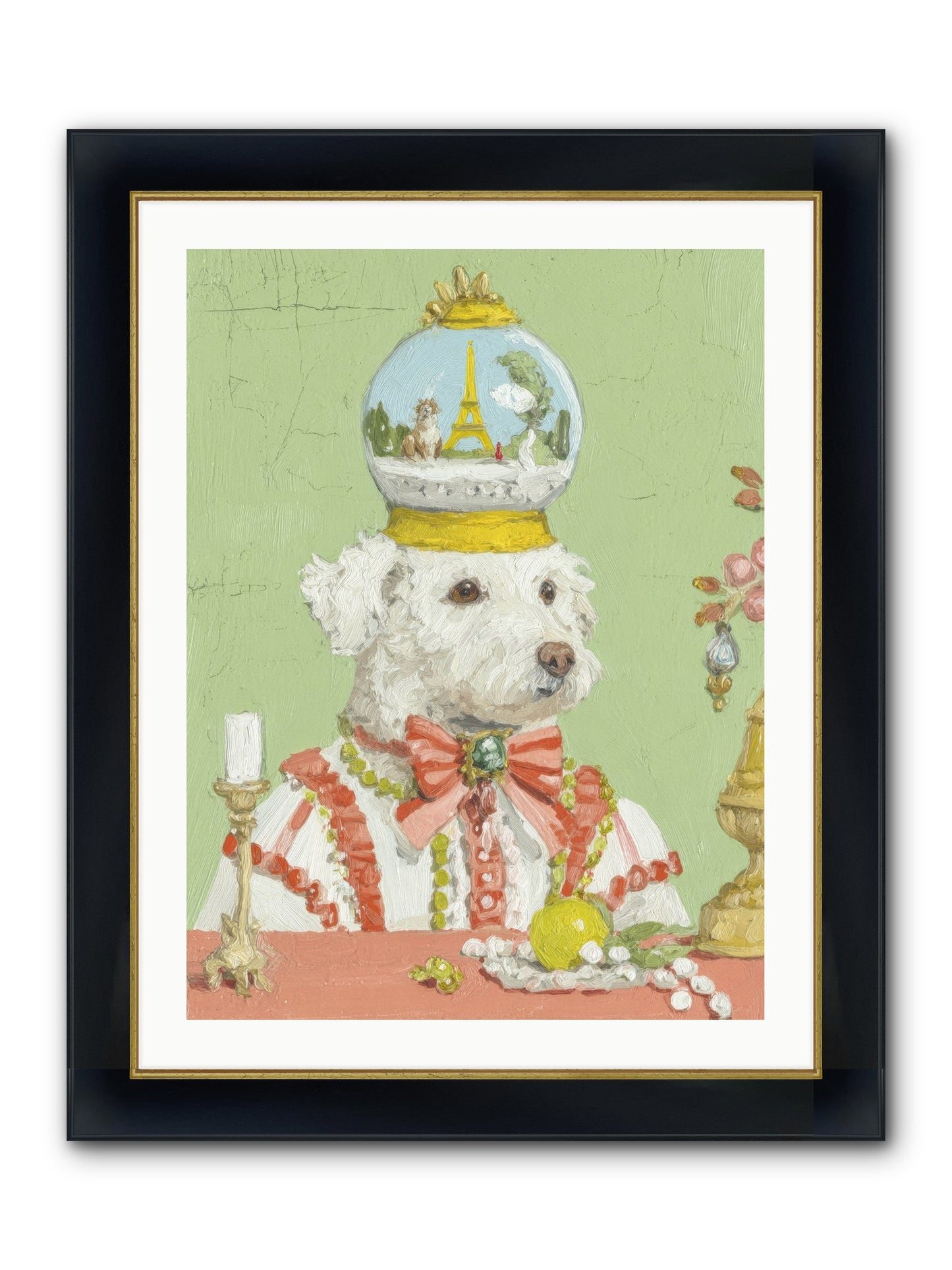 Exquisite Wandering Framed Print - Wide Black w/Gold 24x32