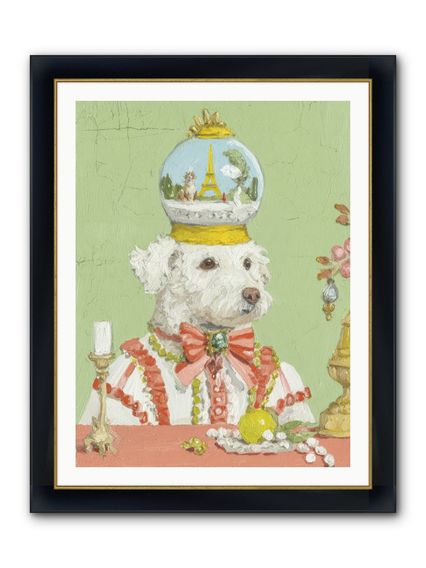 Exquisite Wandering Framed Print - Wide Black w/Gold 30x40