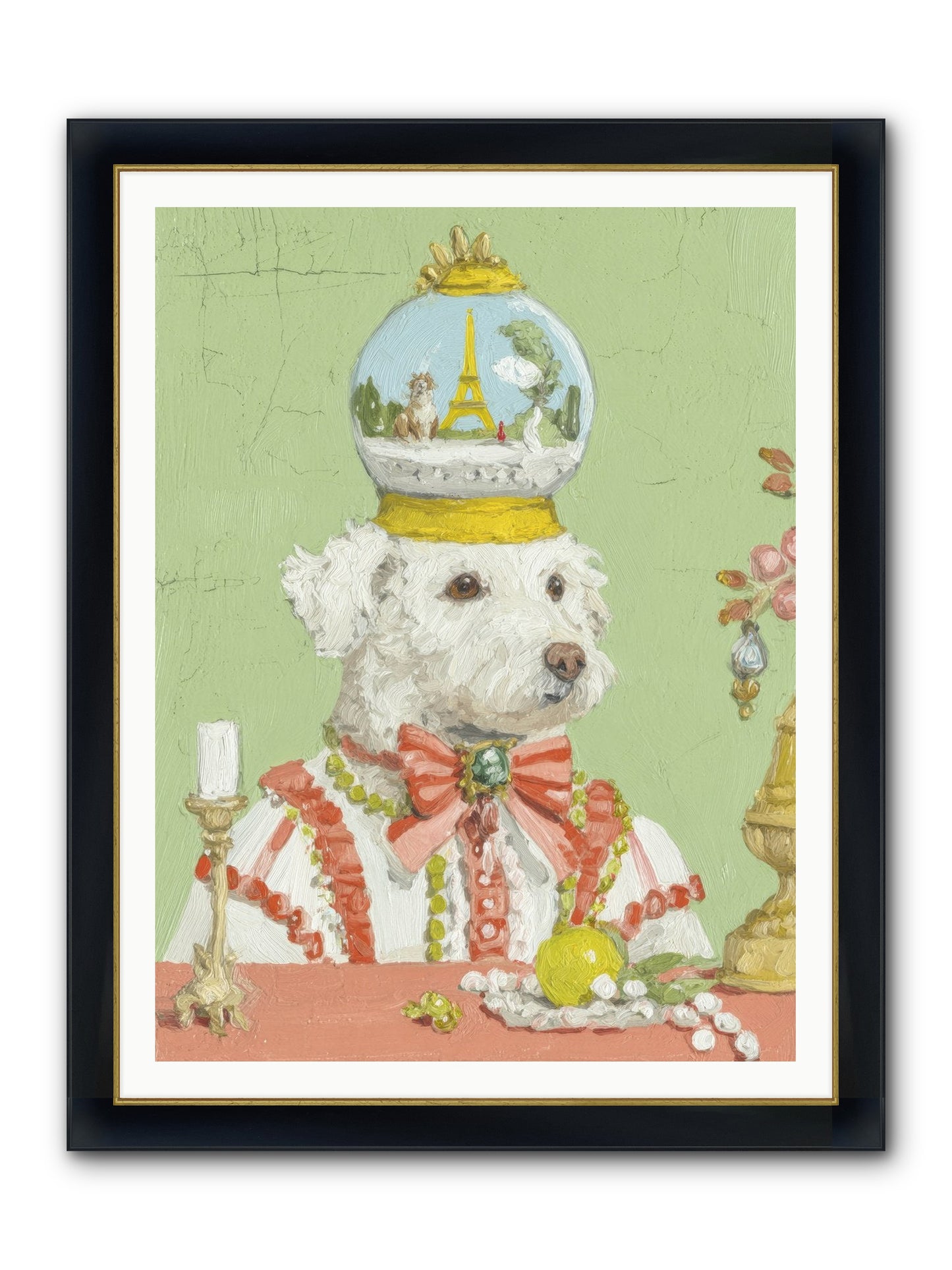 Exquisite Wandering Framed Print - Wide Black w/Gold 36x48