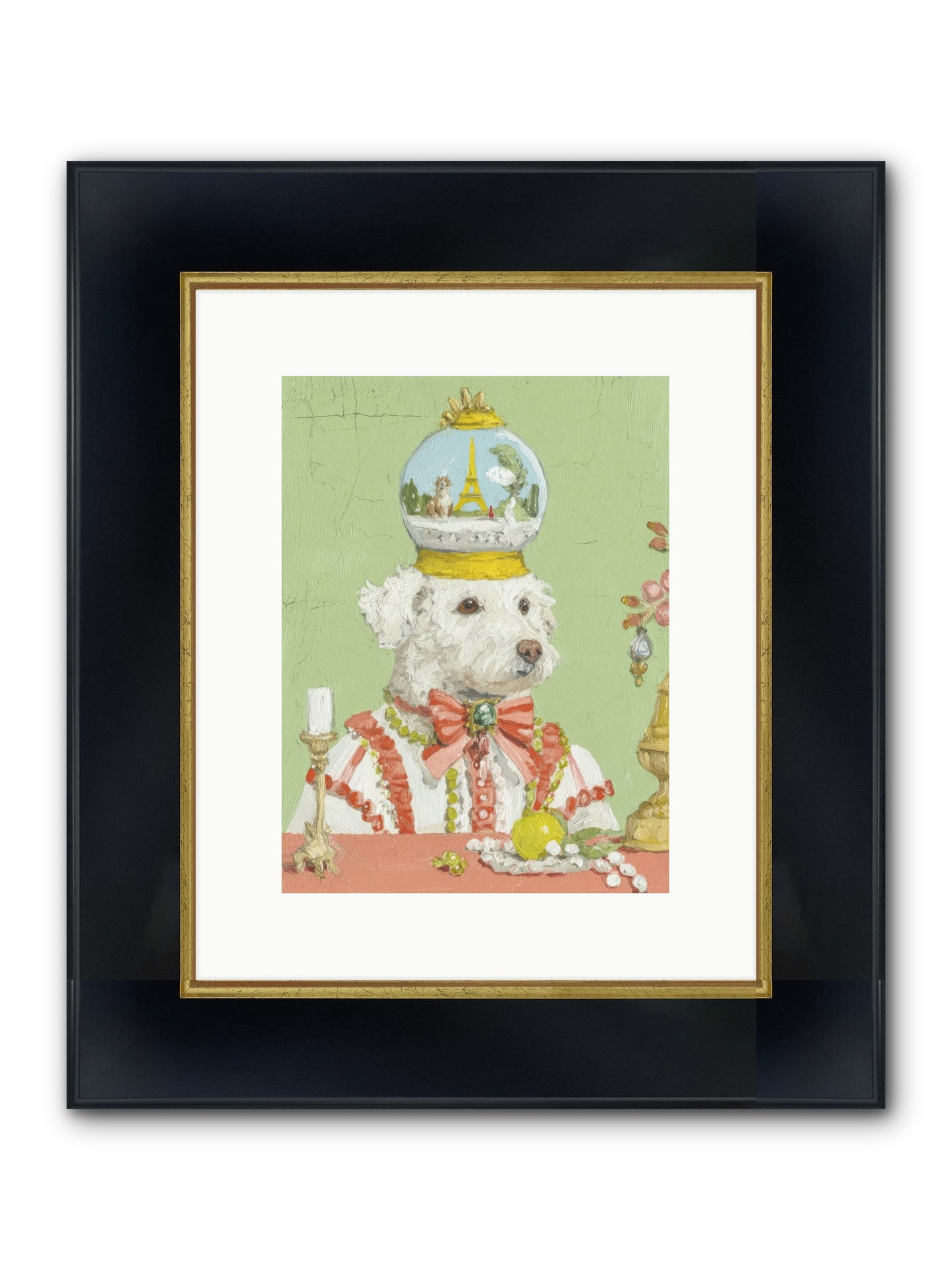 Exquisite Wandering Framed Print - Wide Black w/Gold 9x12