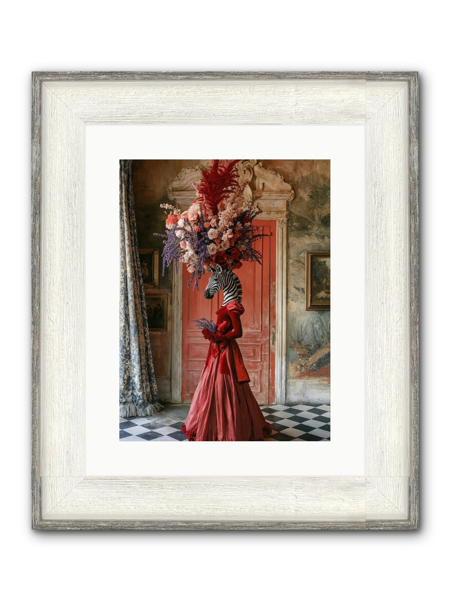 Extravagant Hearts Garden Better Framed Print - Driftwood White 12x16