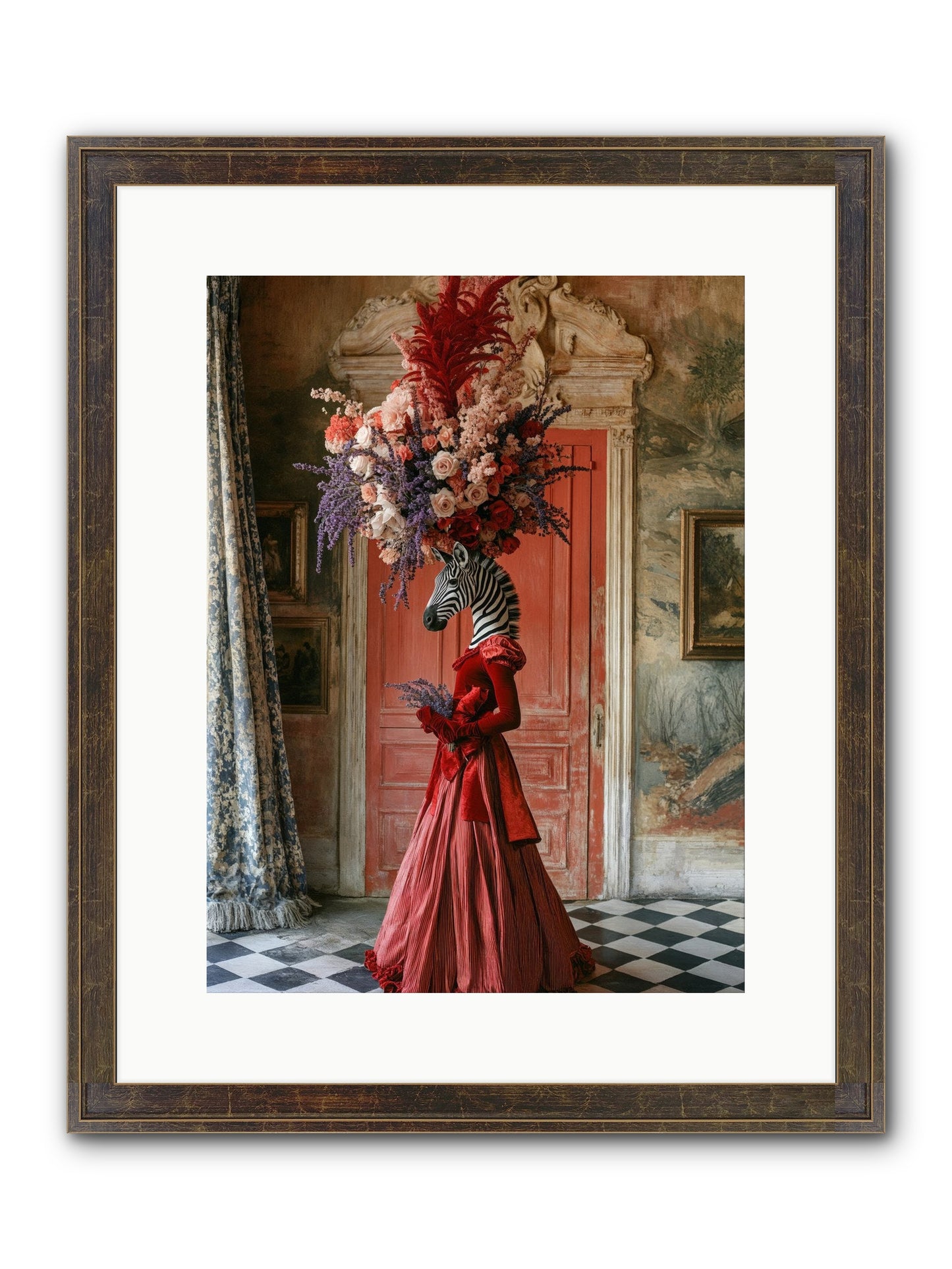 Extravagant Hearts Garden Better Framed Print - Slimwoods Black/Gold 12x16