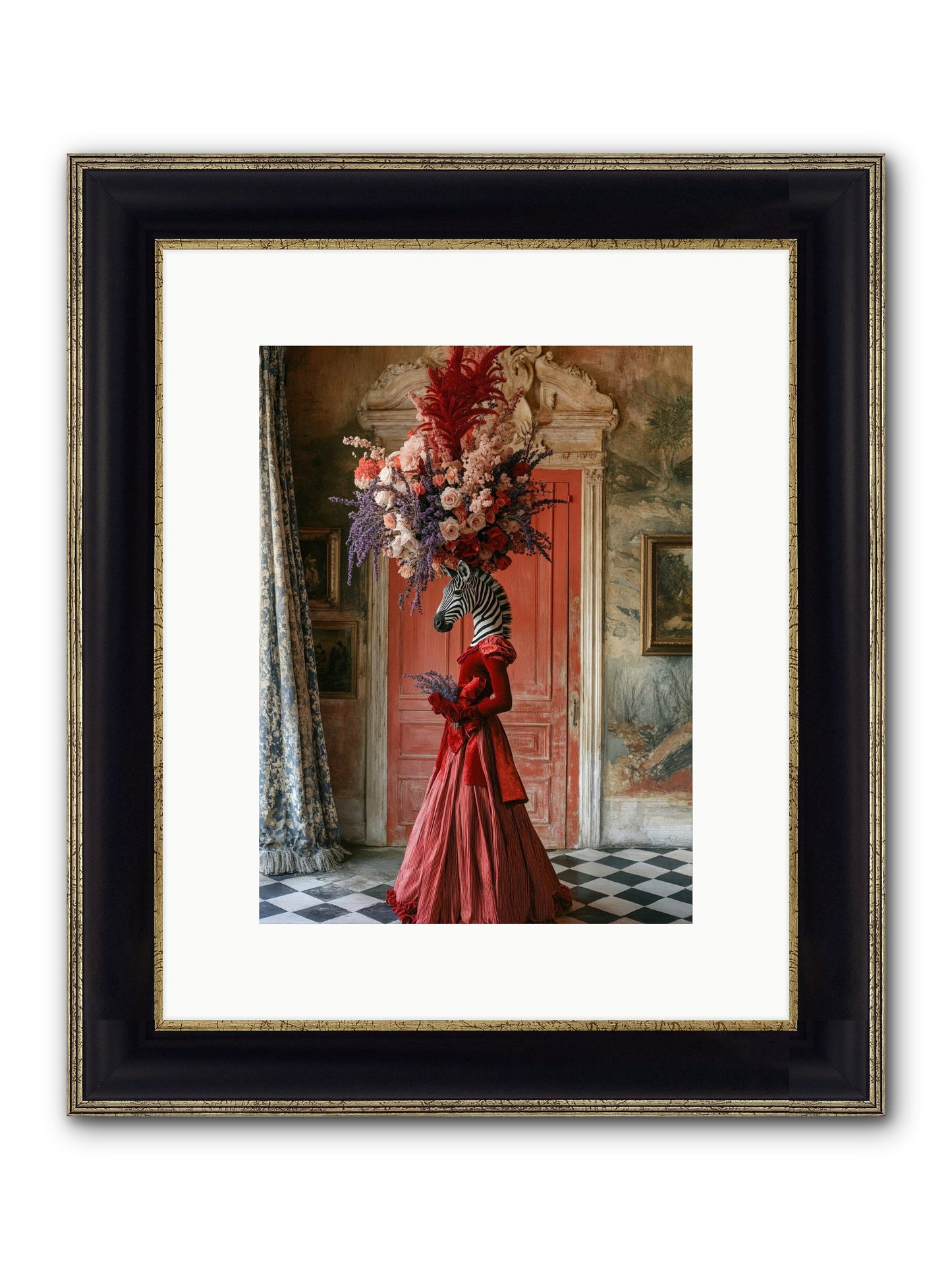 Extravagant Hearts Garden Better Framed Print - Black & Gold 9x12