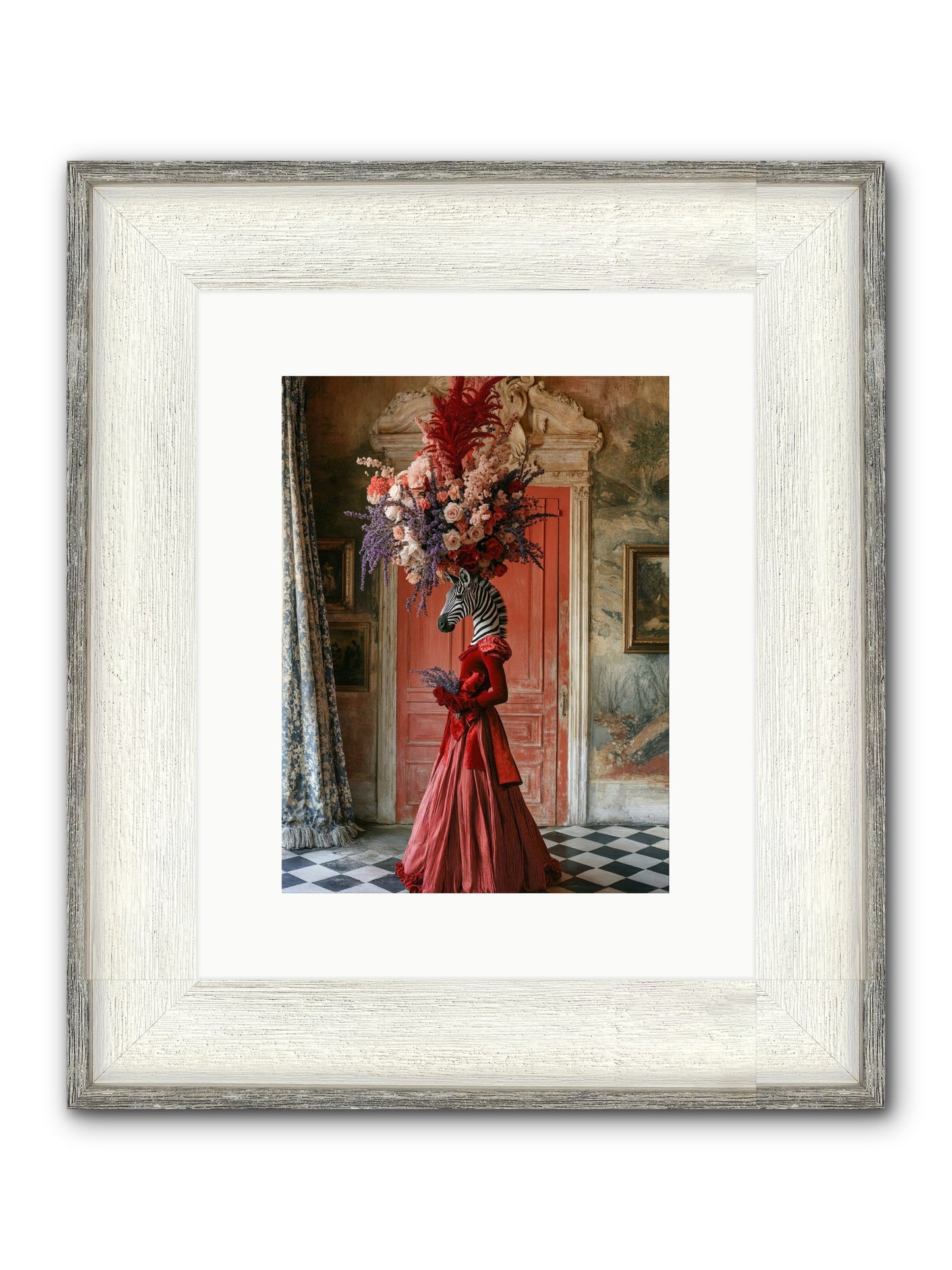 Extravagant Hearts Garden Better Framed Print - Driftwood White 9x12