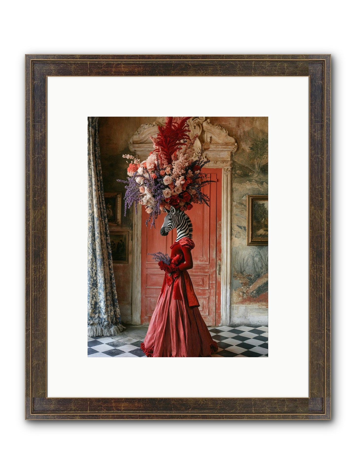 Extravagant Hearts Garden Better Framed Print - Slimwoods Black/Gold 9x12