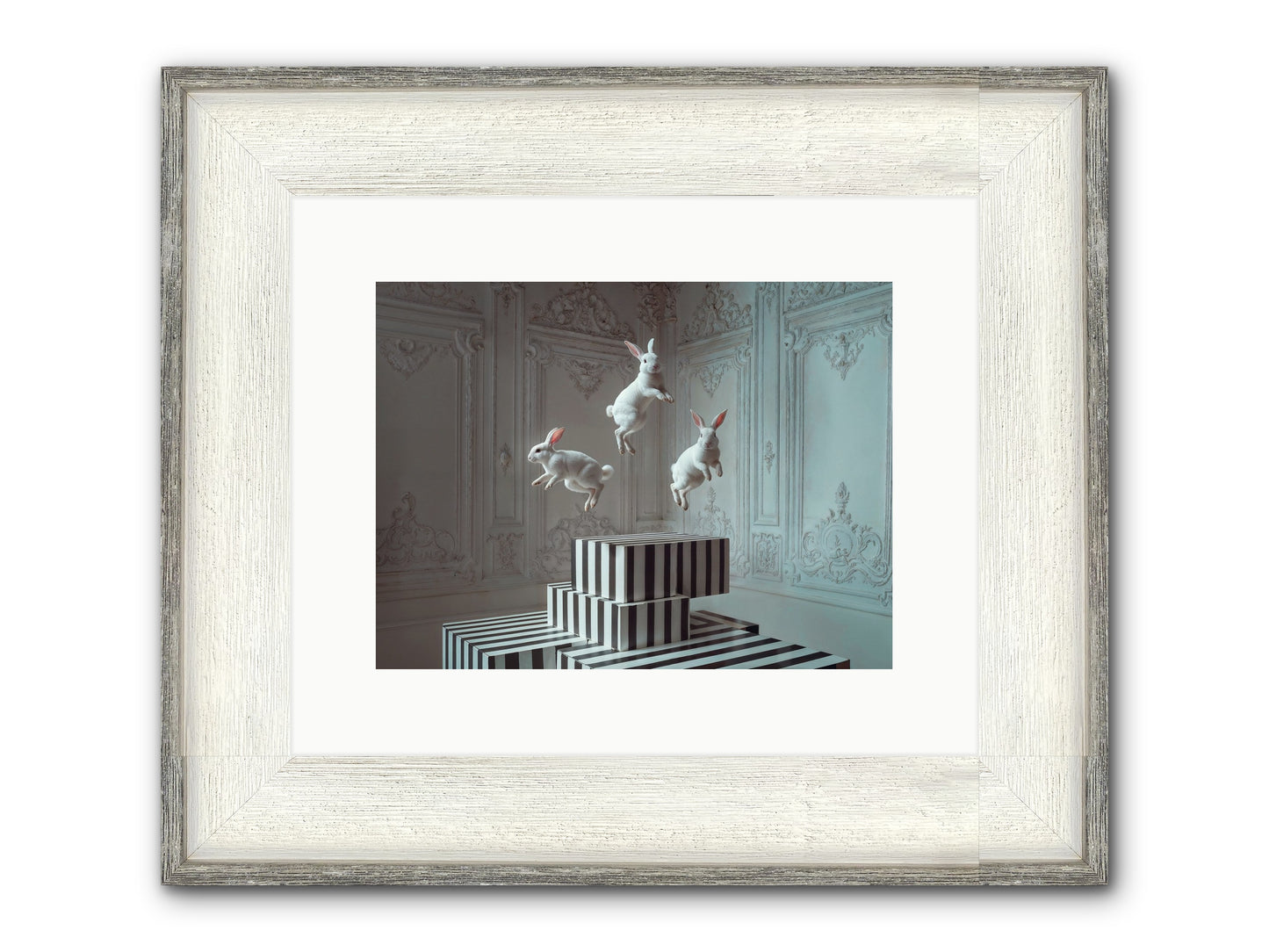 Fête Royale No.2 Framed Print - Driftwood White 12x9