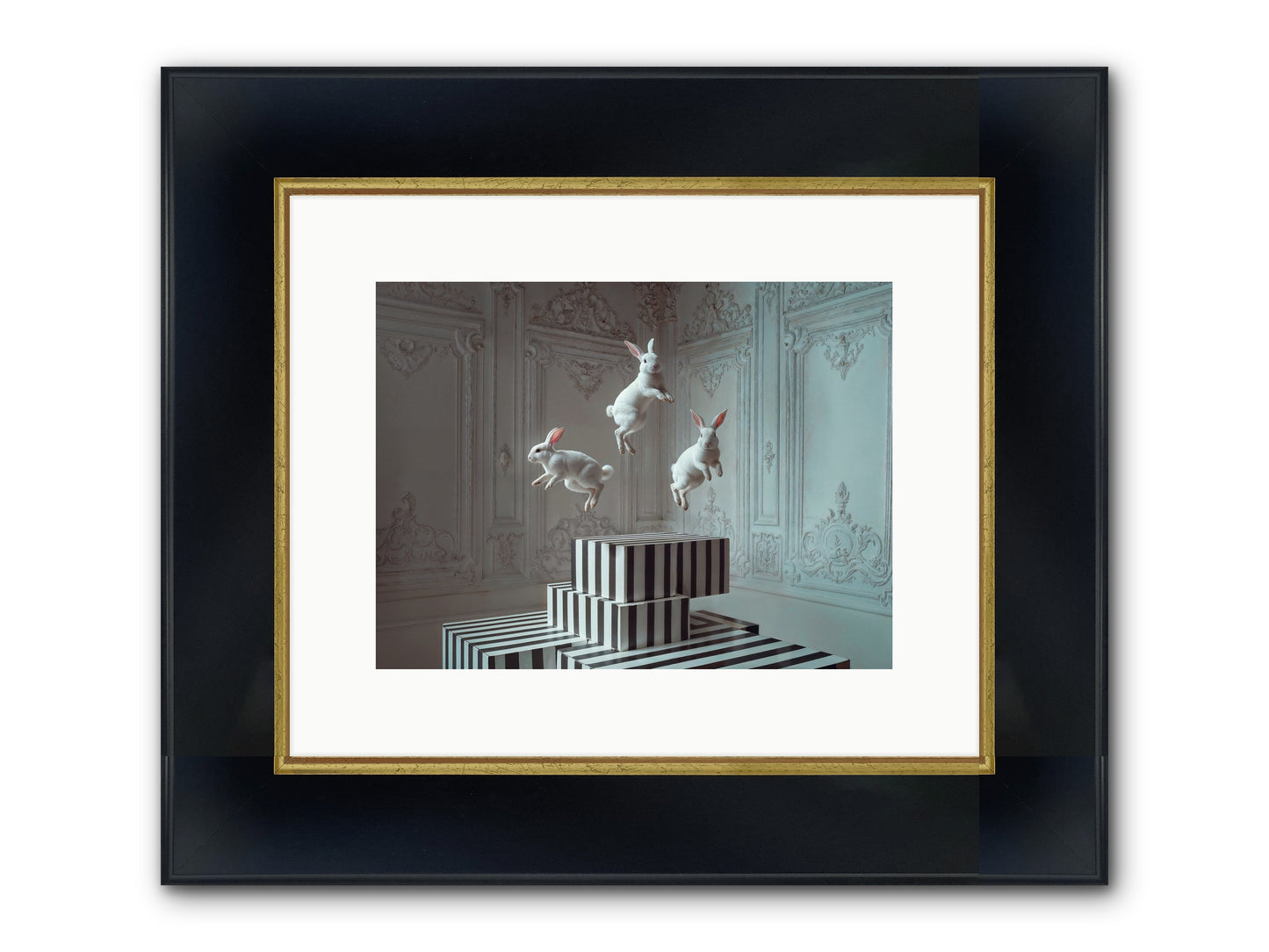 Fête Royale No.2 Framed Print - Wide Black w/Gold 12x9