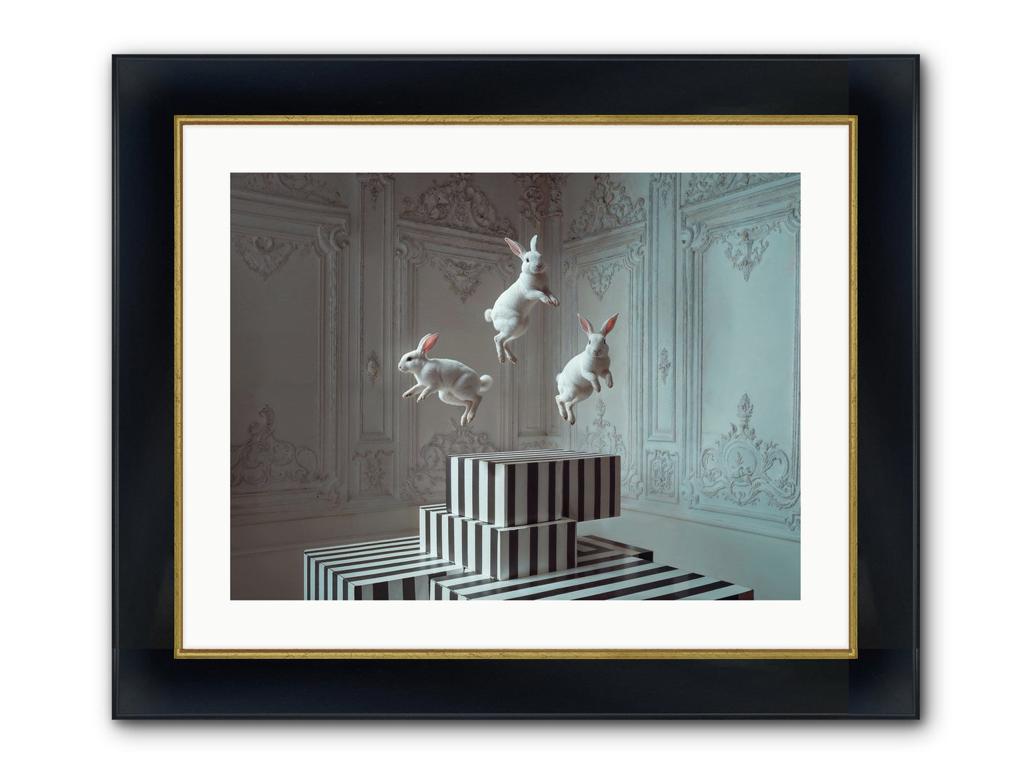 Fête Royale No.2 Framed Print - Wide Black w/Gold 24x18