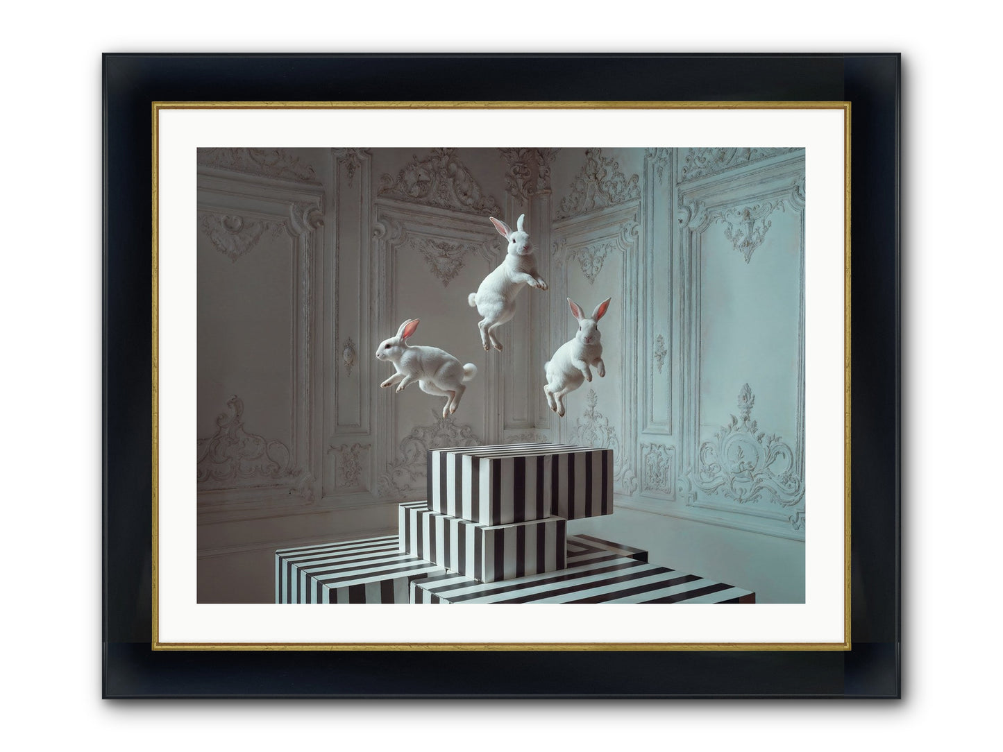 Fête Royale No.2 Framed Print - Wide Black w/Gold 32x24