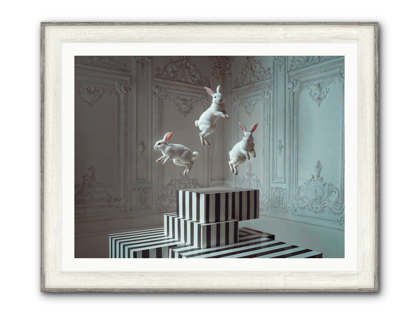 Fête Royale No.2 Framed Print - Driftwood White 40x30
