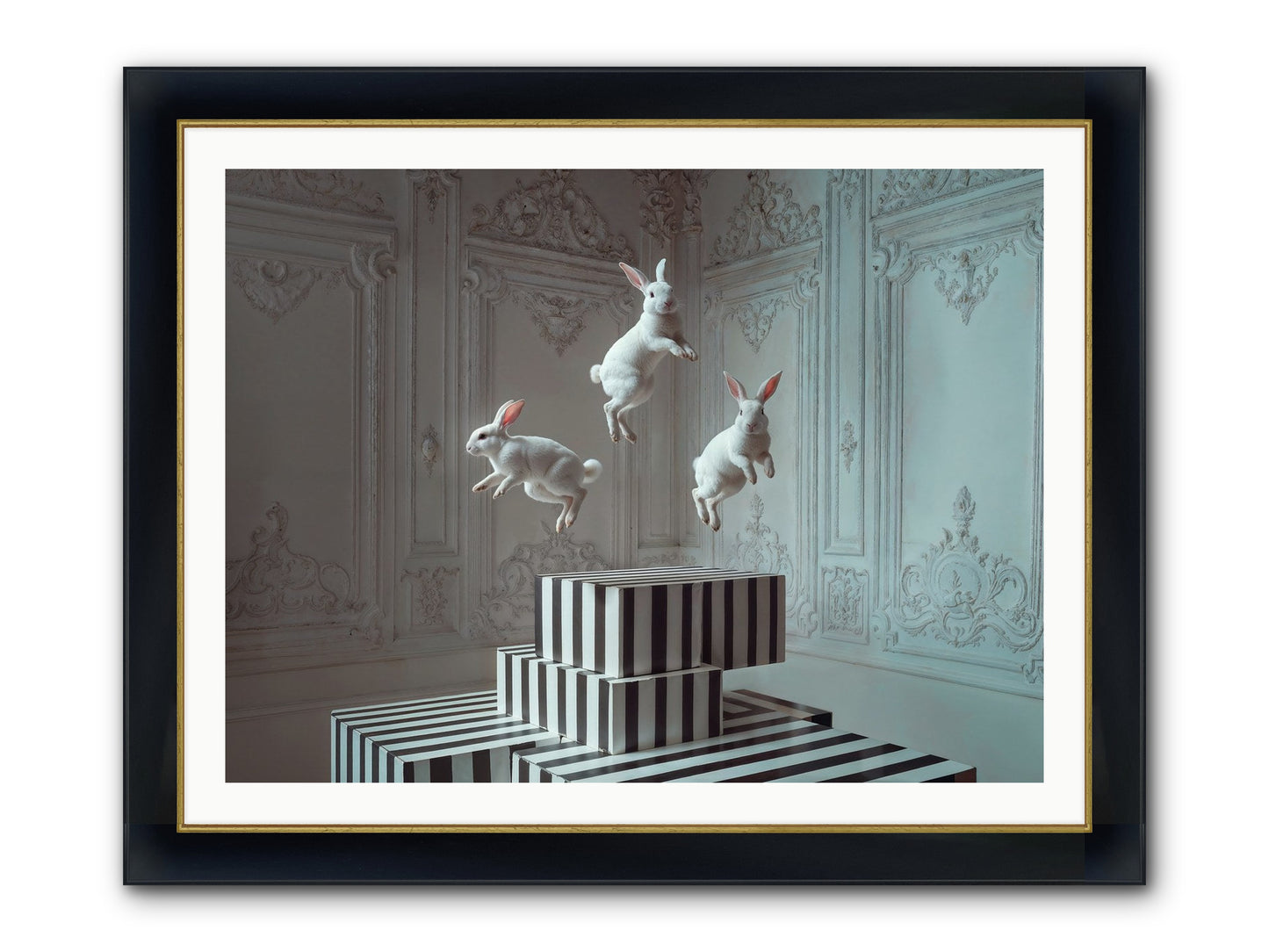Fête Royale No.2 Framed Print - Wide Black w/Gold 40x30