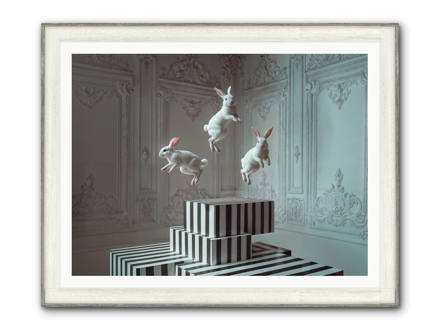 Fête Royale No.2 Framed Print - Driftwood White 48x36