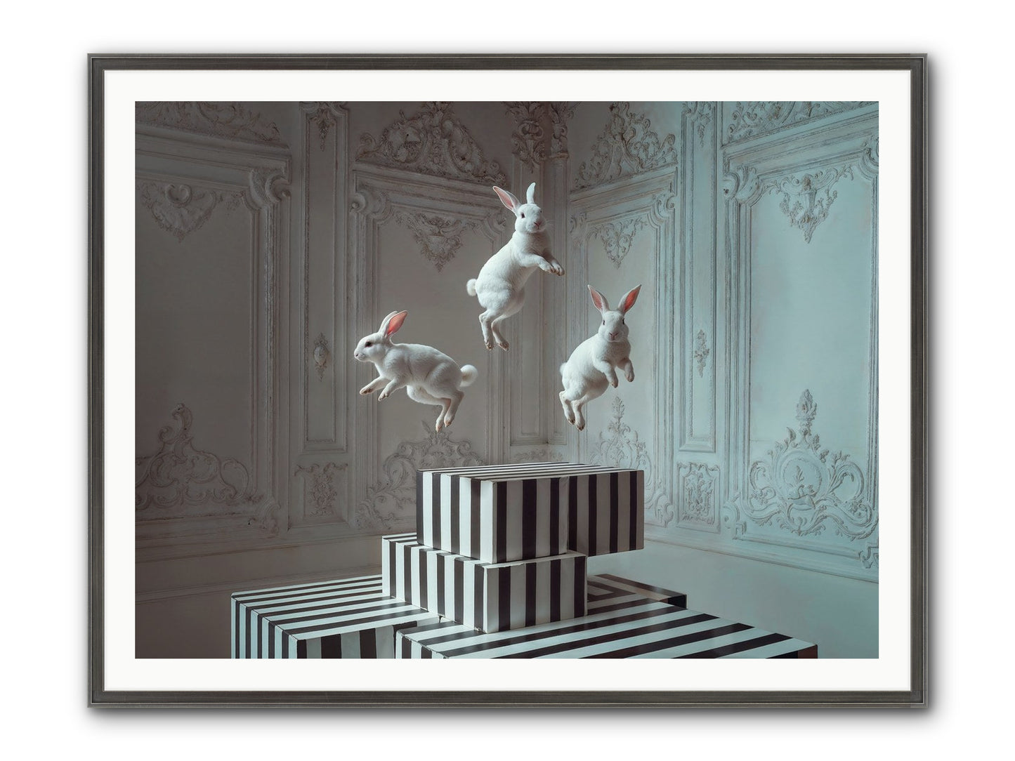Fête Royale No.2 Framed Print - Slimwoods Black/Silver 48x36