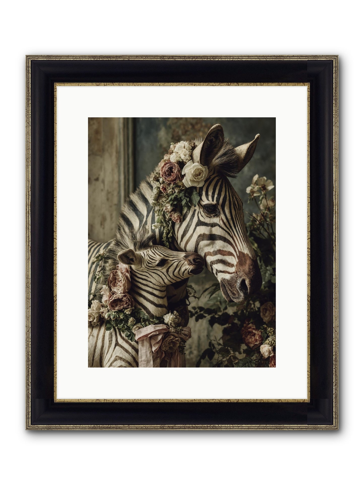 Fabled Framed Print - Black & Gold 12x16