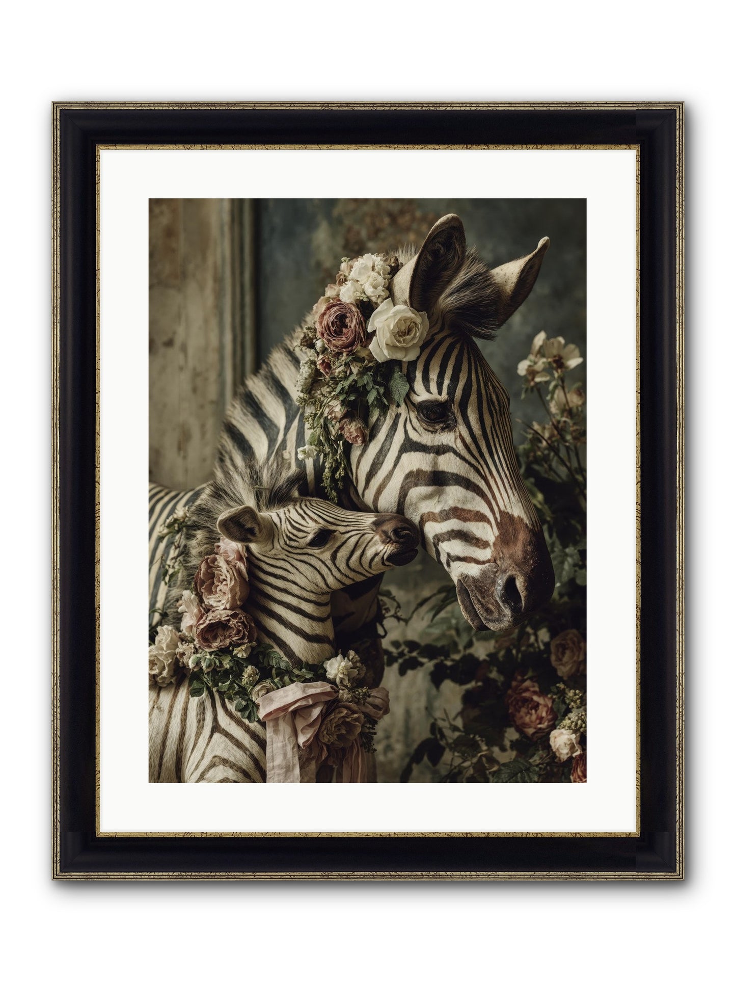 Fabled Framed Print - Black & Gold 18x24