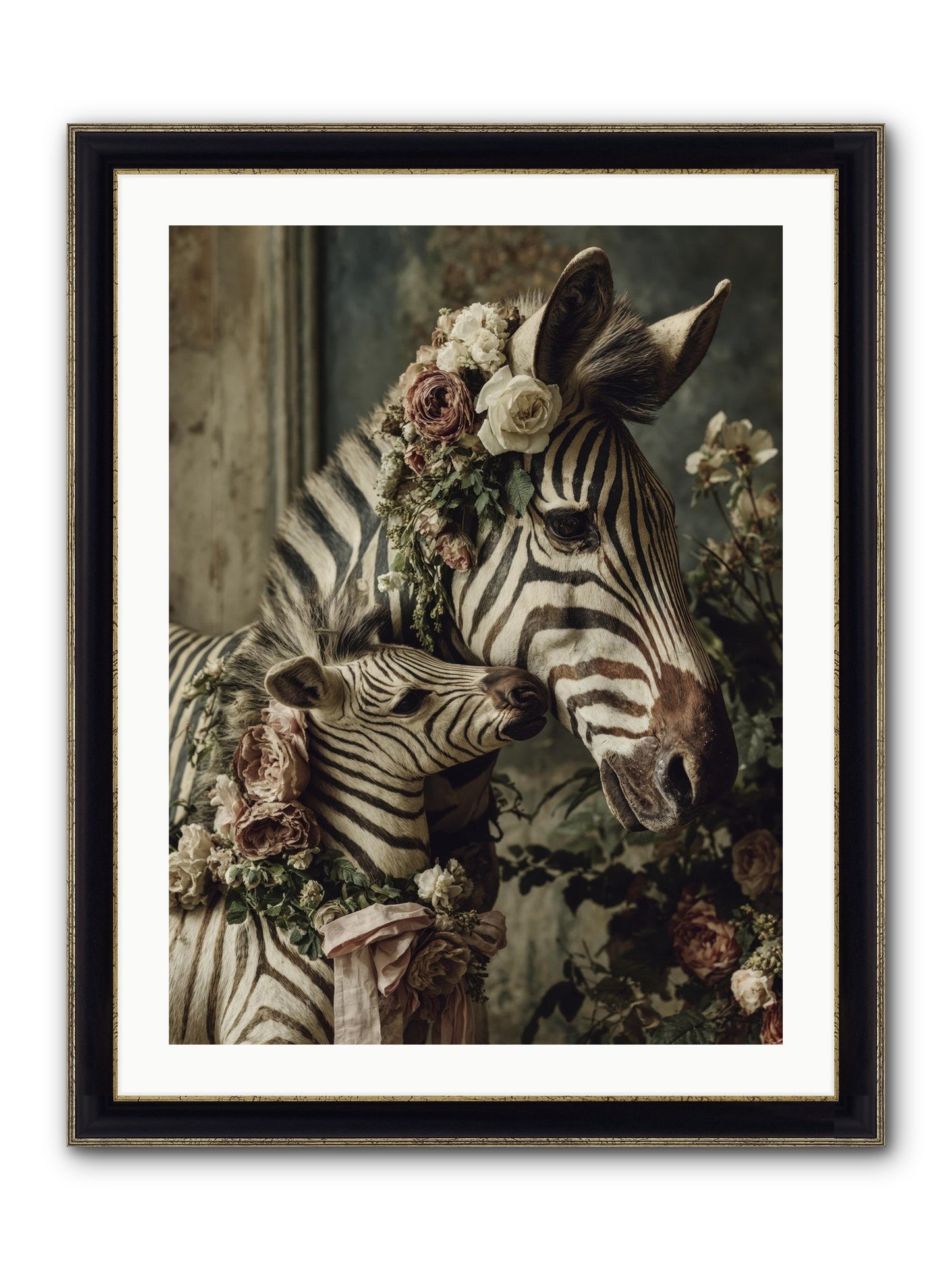 Fabled Framed Print - Black & Gold 24x32