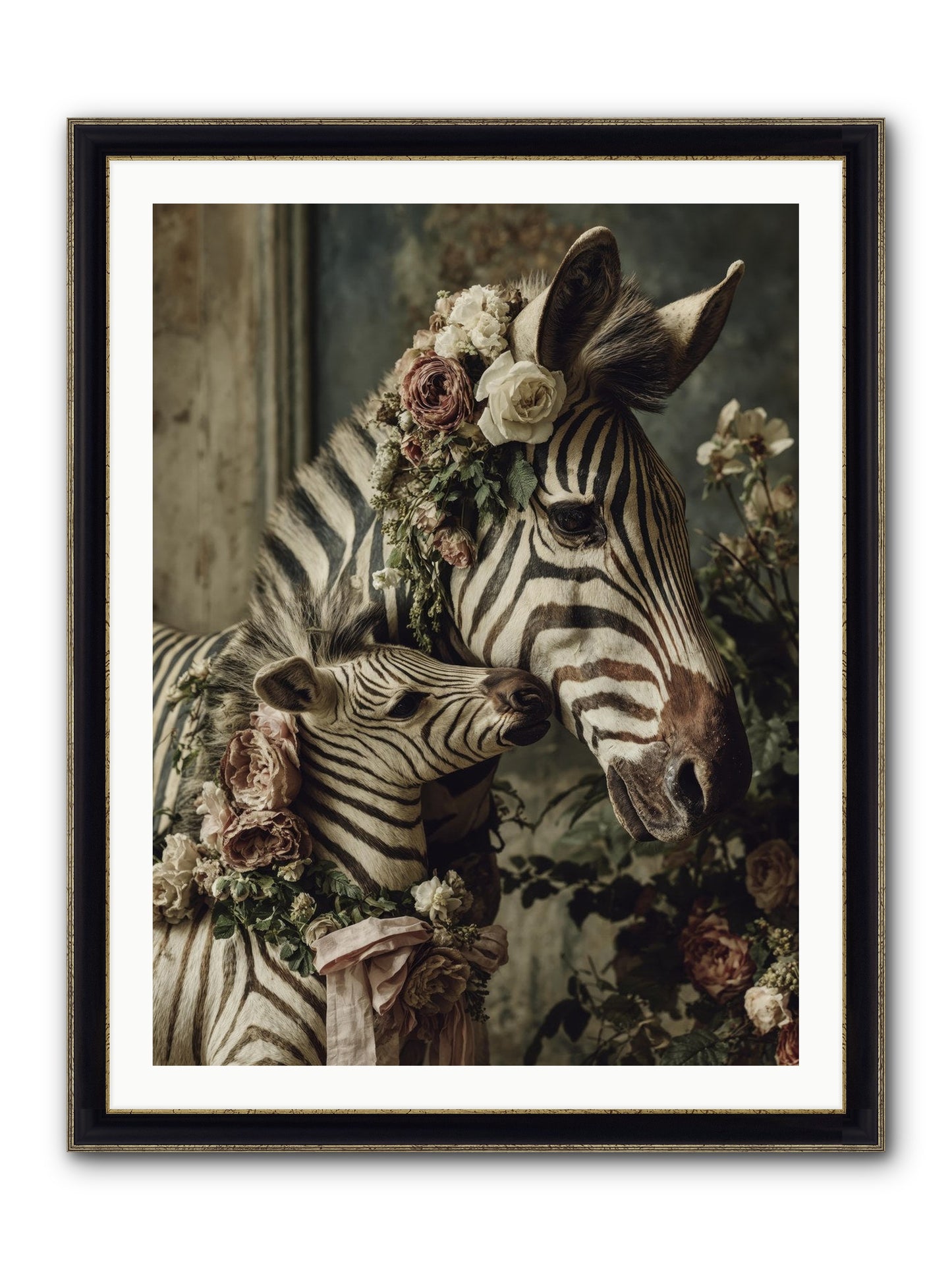 Fabled Framed Print - Black & Gold 30x40