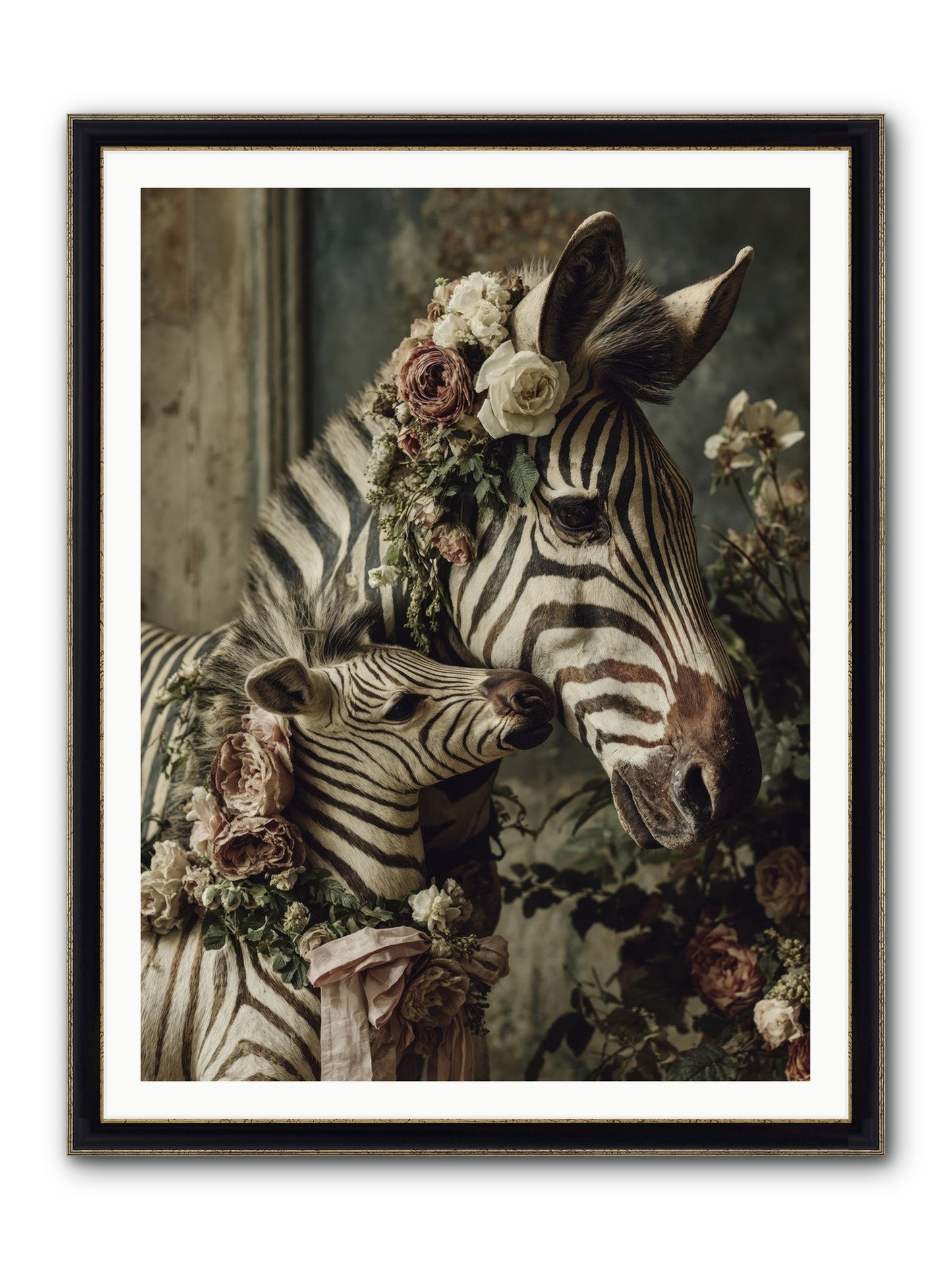 Fabled Framed Print - Black & Gold 36x48