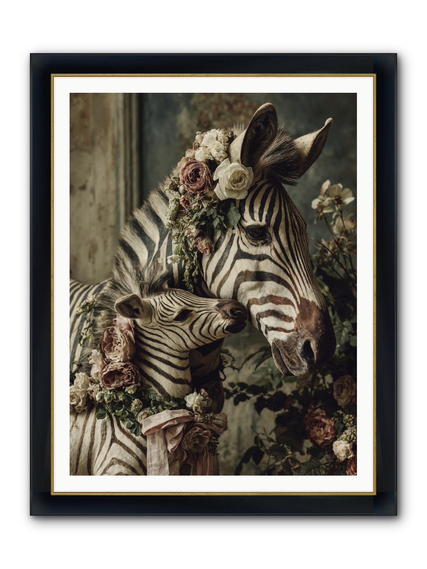 Fabled Framed Print - Wide Black w/Gold 36x48