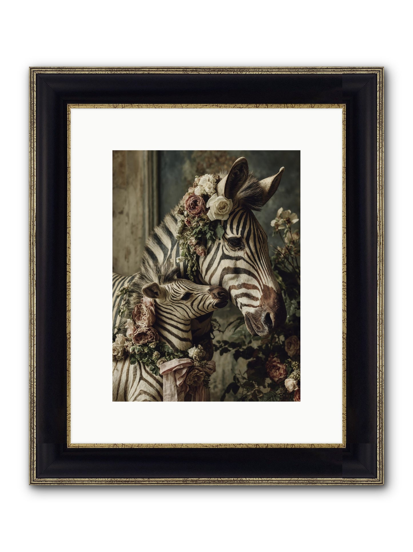 Fabled Framed Print - Black & Gold 9x12