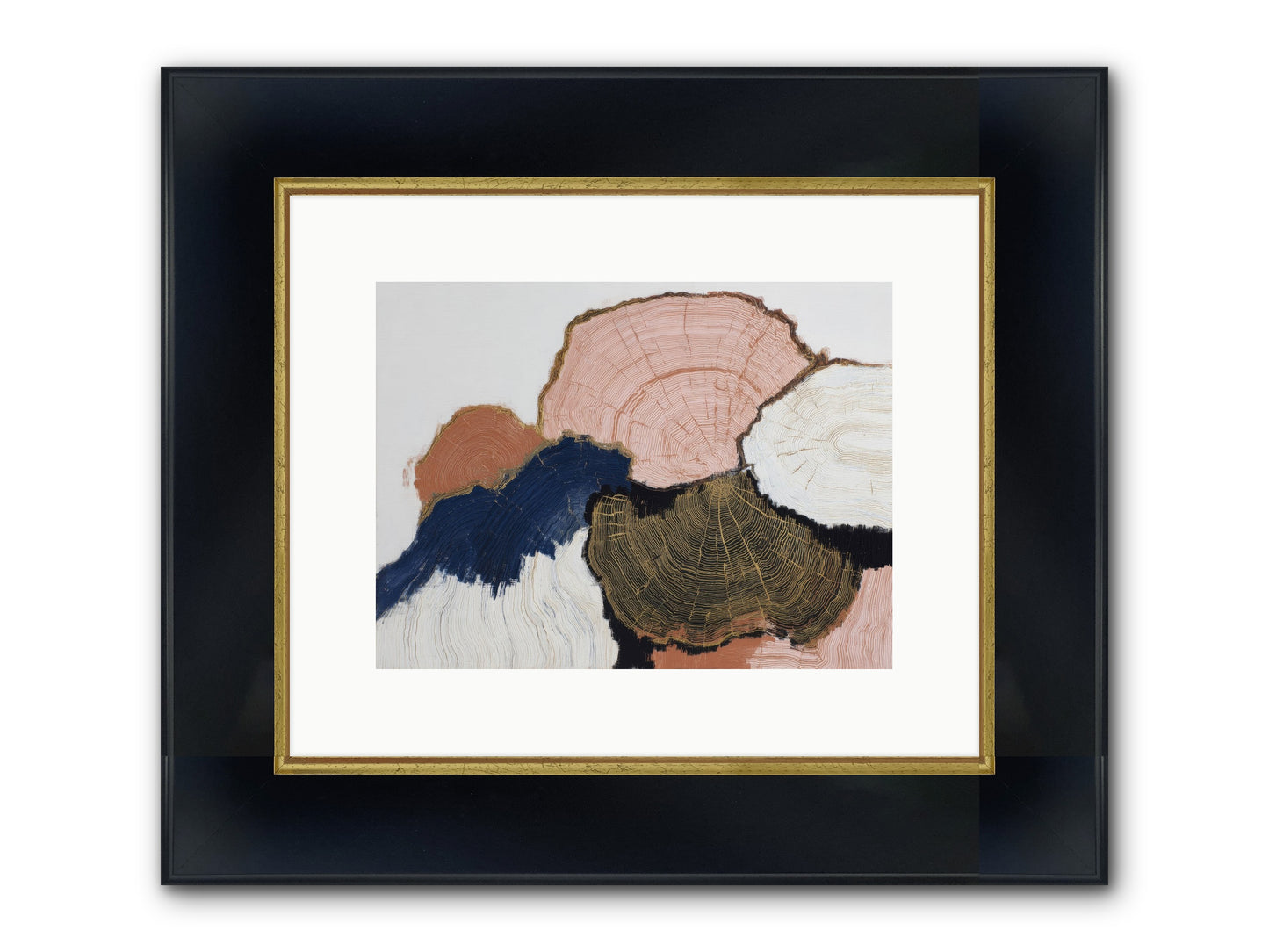 Fade Framed Print - Wide Black w/Gold 12x9