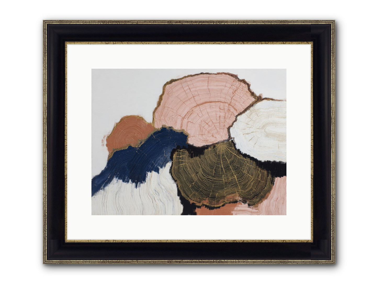 Fade Framed Print - Black & Gold 16x12