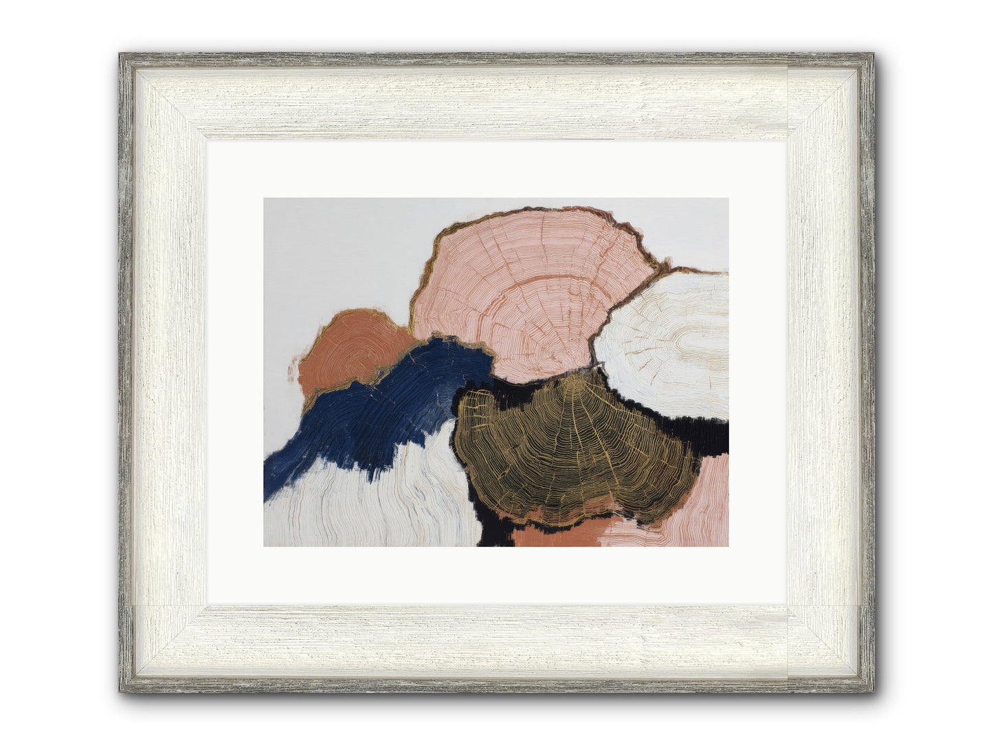 Fade Framed Print - Driftwood White 16x12
