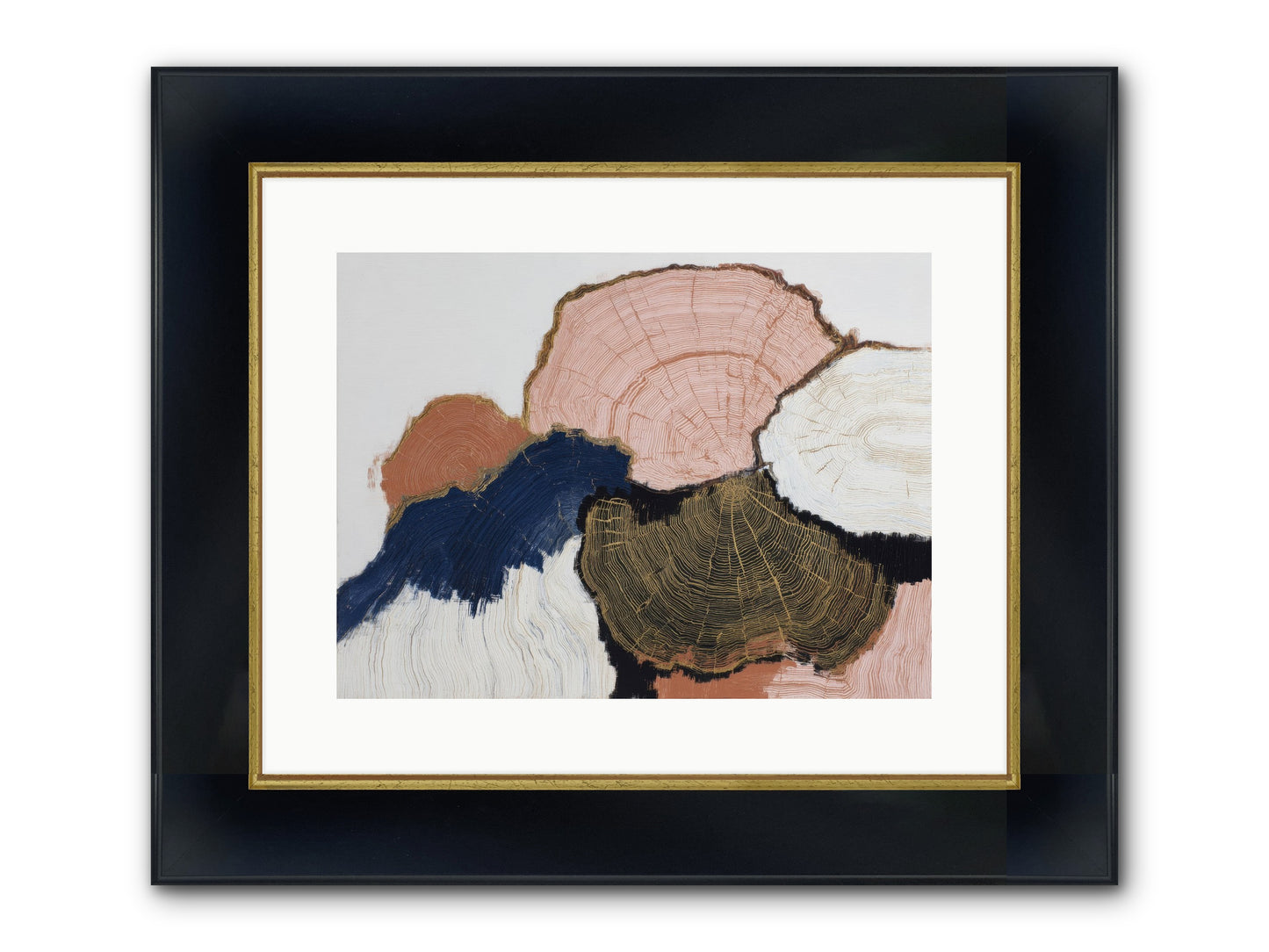 Fade Framed Print - Wide Black w/Gold 16x12