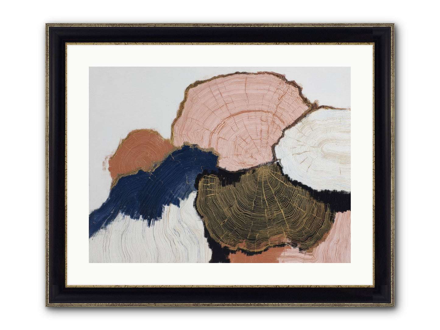 Fade Framed Print - Black & Gold 24x18
