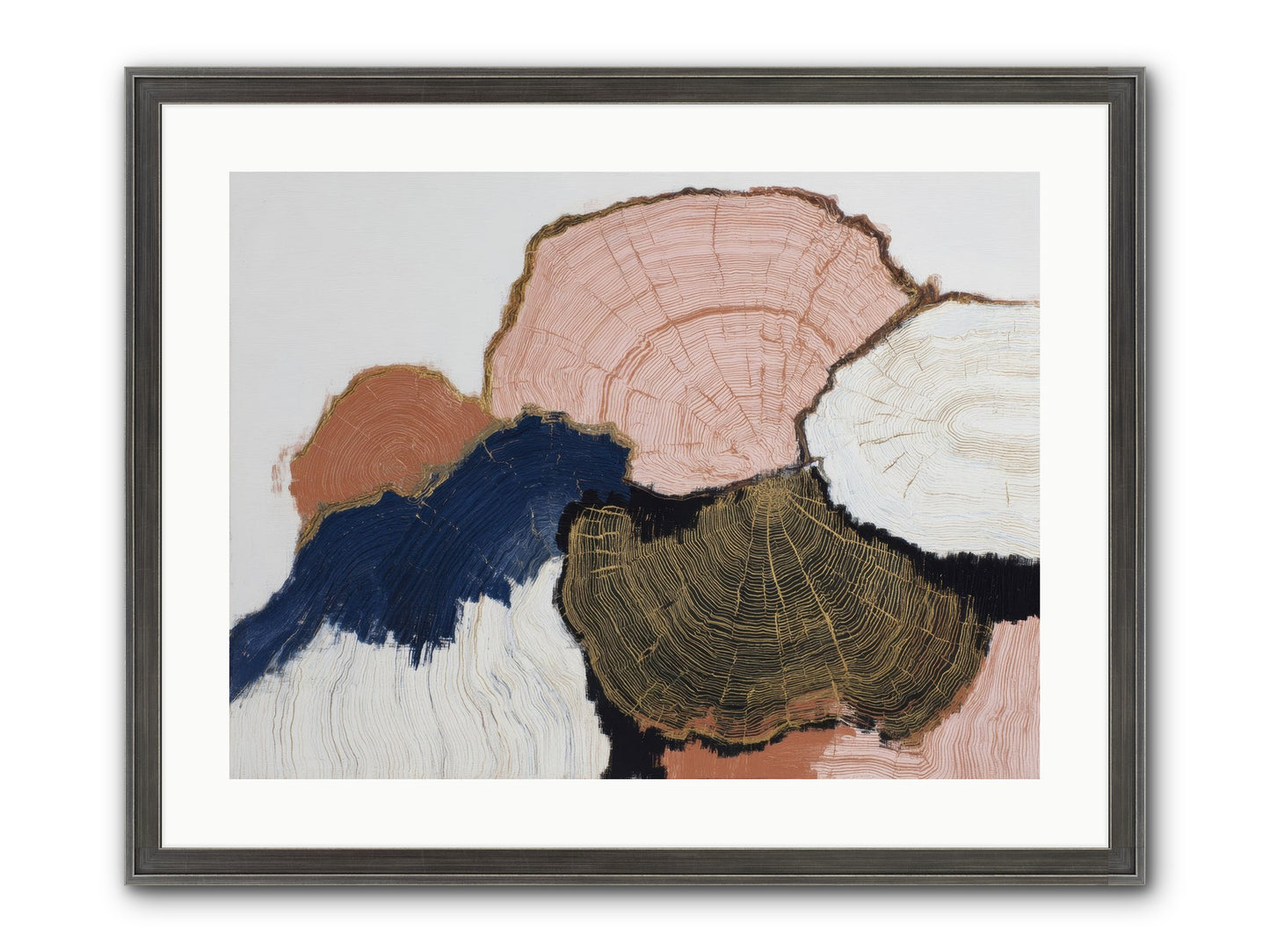 Fade Framed Print - Slimwoods Black/Silver 24x18