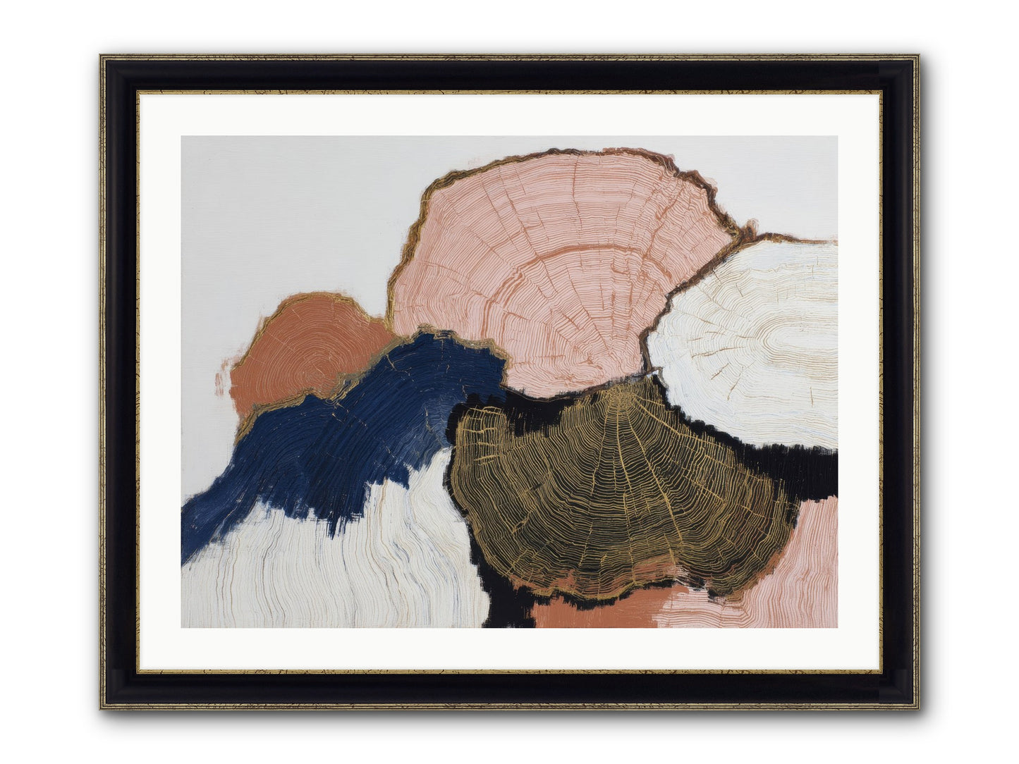 Fade Framed Print - Black & Gold 32x24
