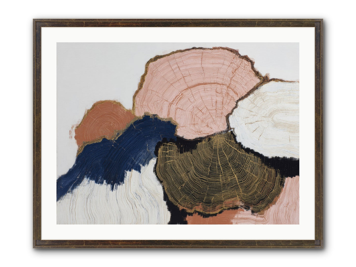 Fade Framed Print - Slimwoods Black/Gold 32x24
