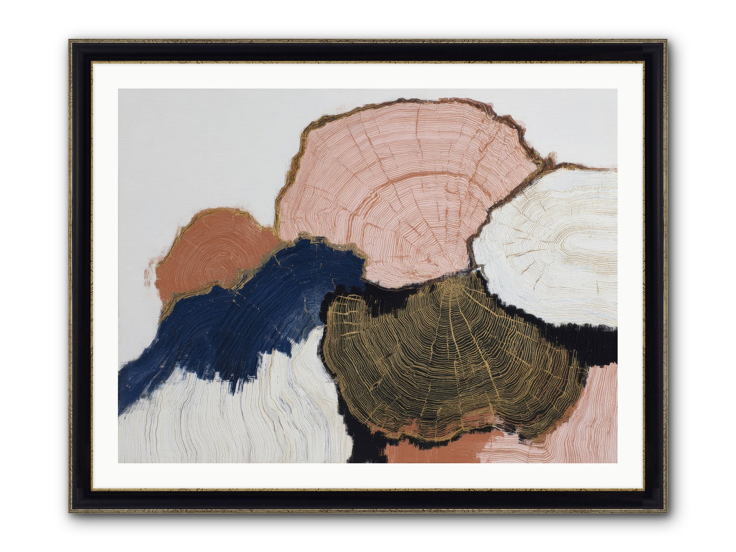 Fade Framed Print - Black & Gold 40x30