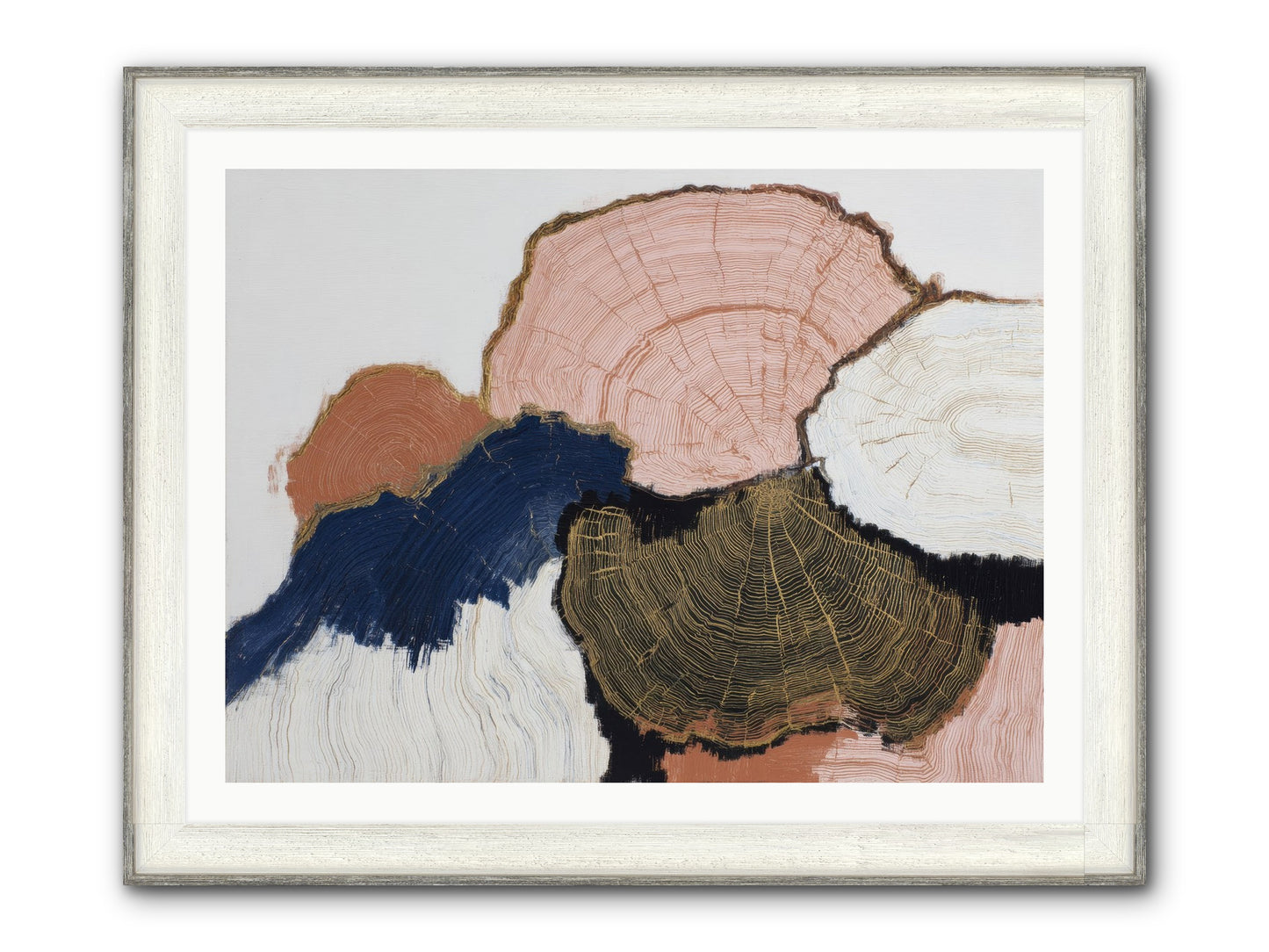 Fade Framed Print - Driftwood White 40x30
