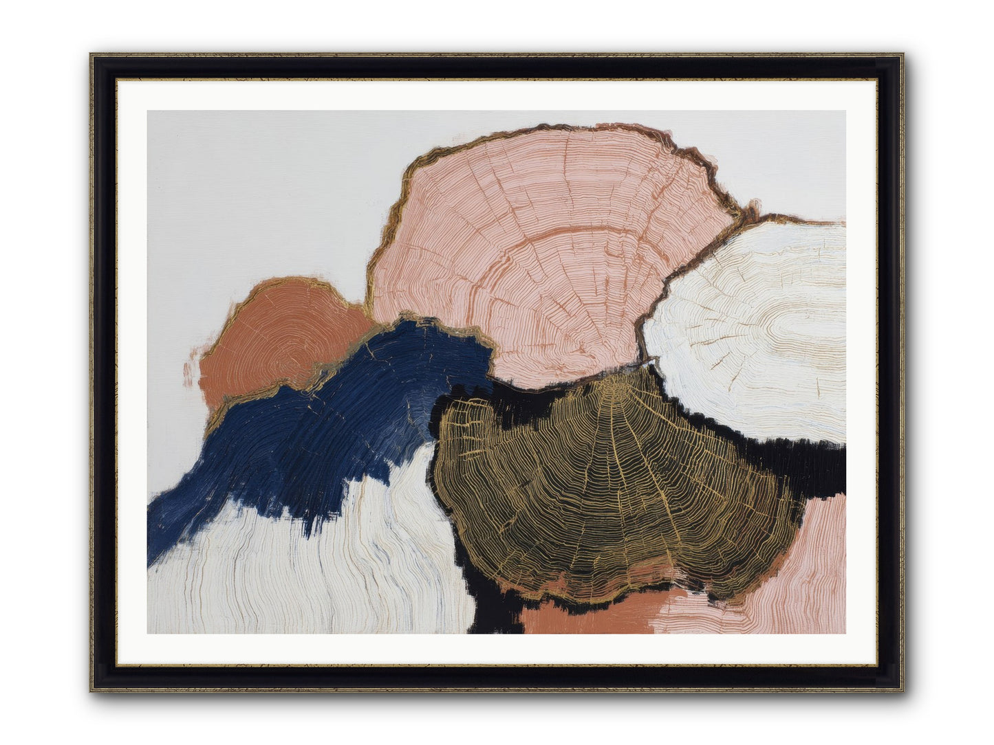 Fade Framed Print - Black & Gold 48x36