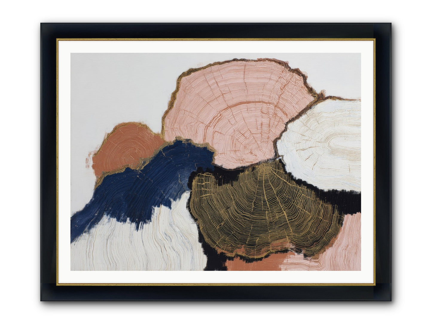 Fade Framed Print - Wide Black w/Gold 48x36