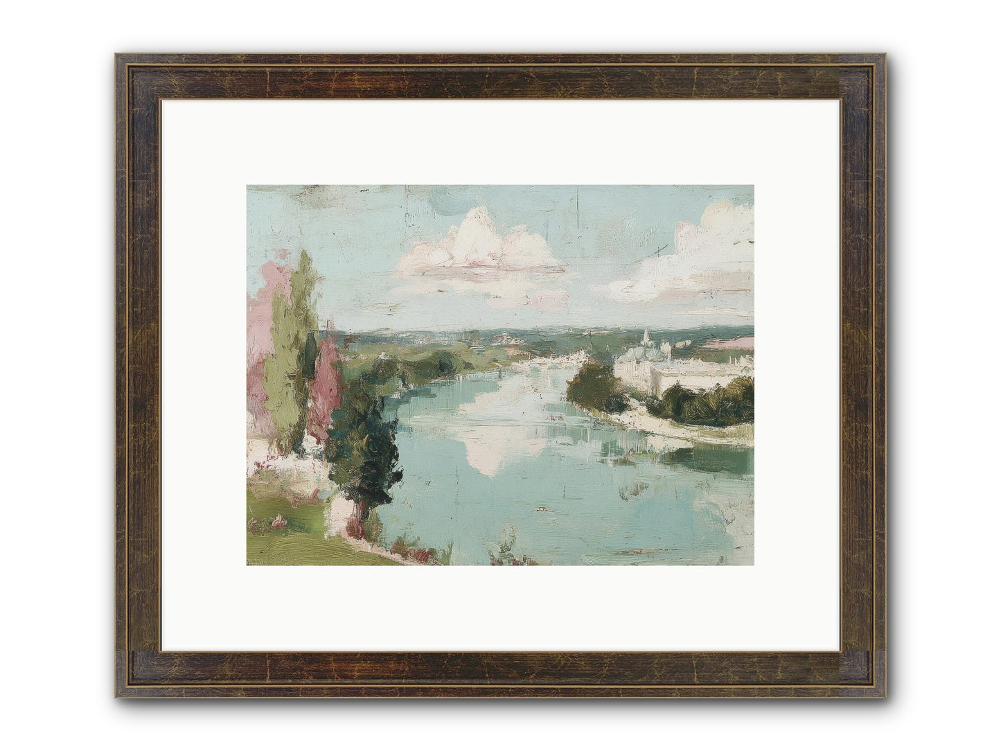 Fading Into Distance Framed Print - Slimwoods Black/Gold 12x9