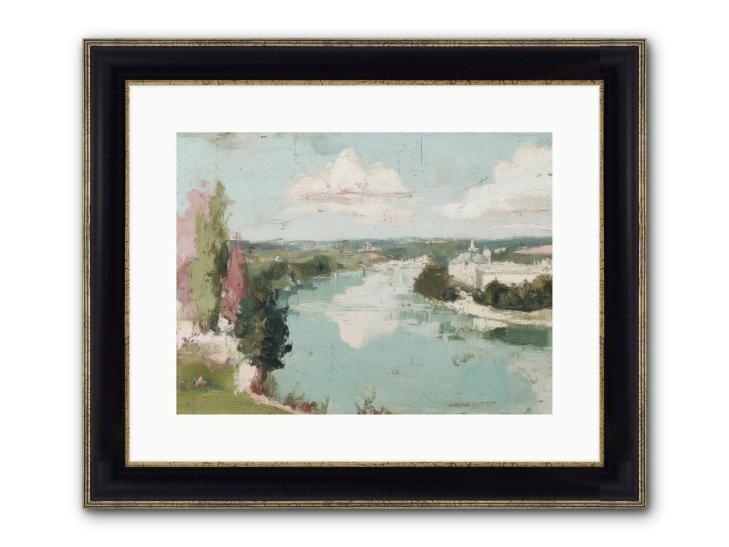 Fading Into Distance Framed Print - Black & Gold 16x12