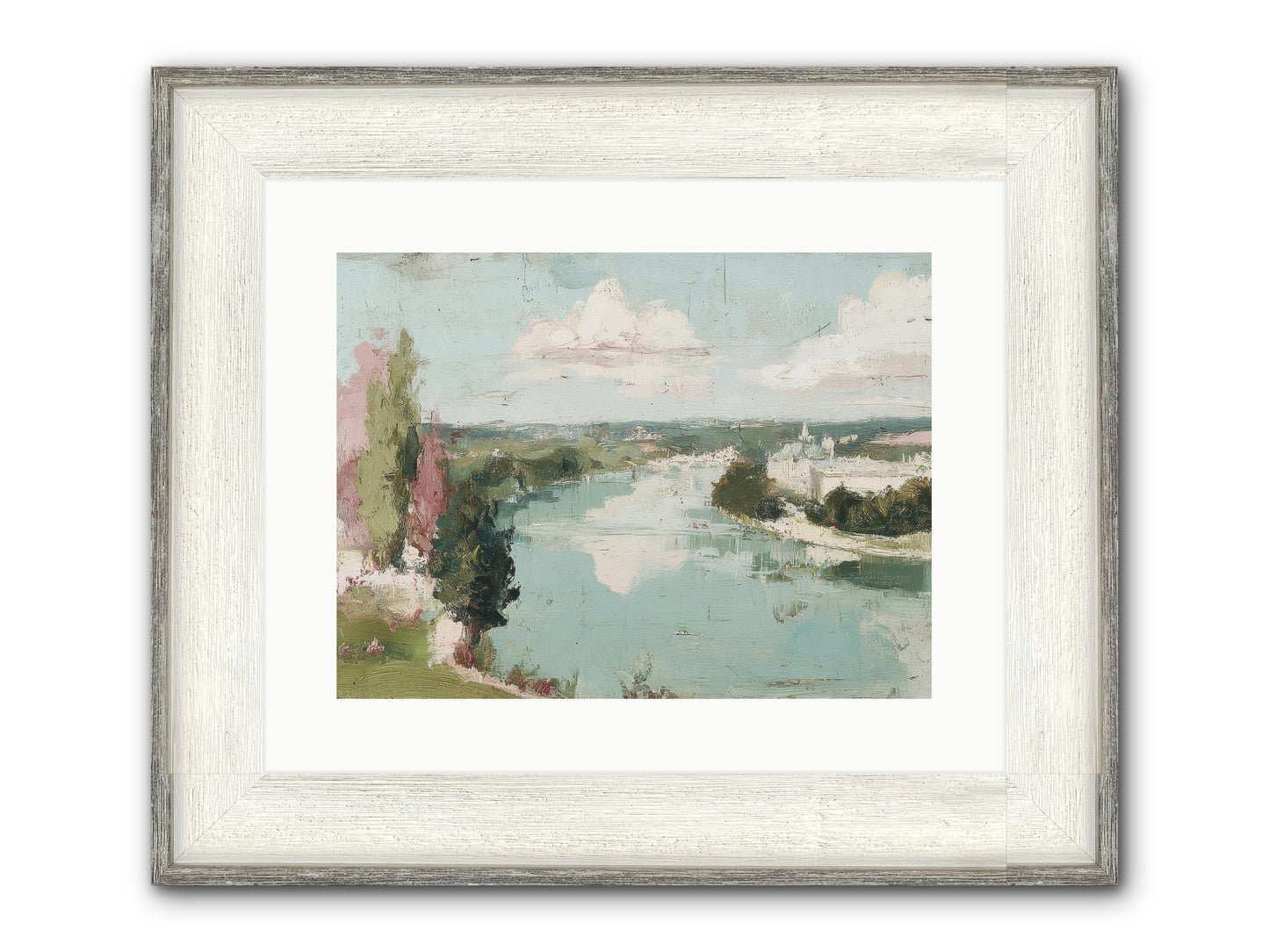 Fading Into Distance Framed Print - Driftwood White 16x12