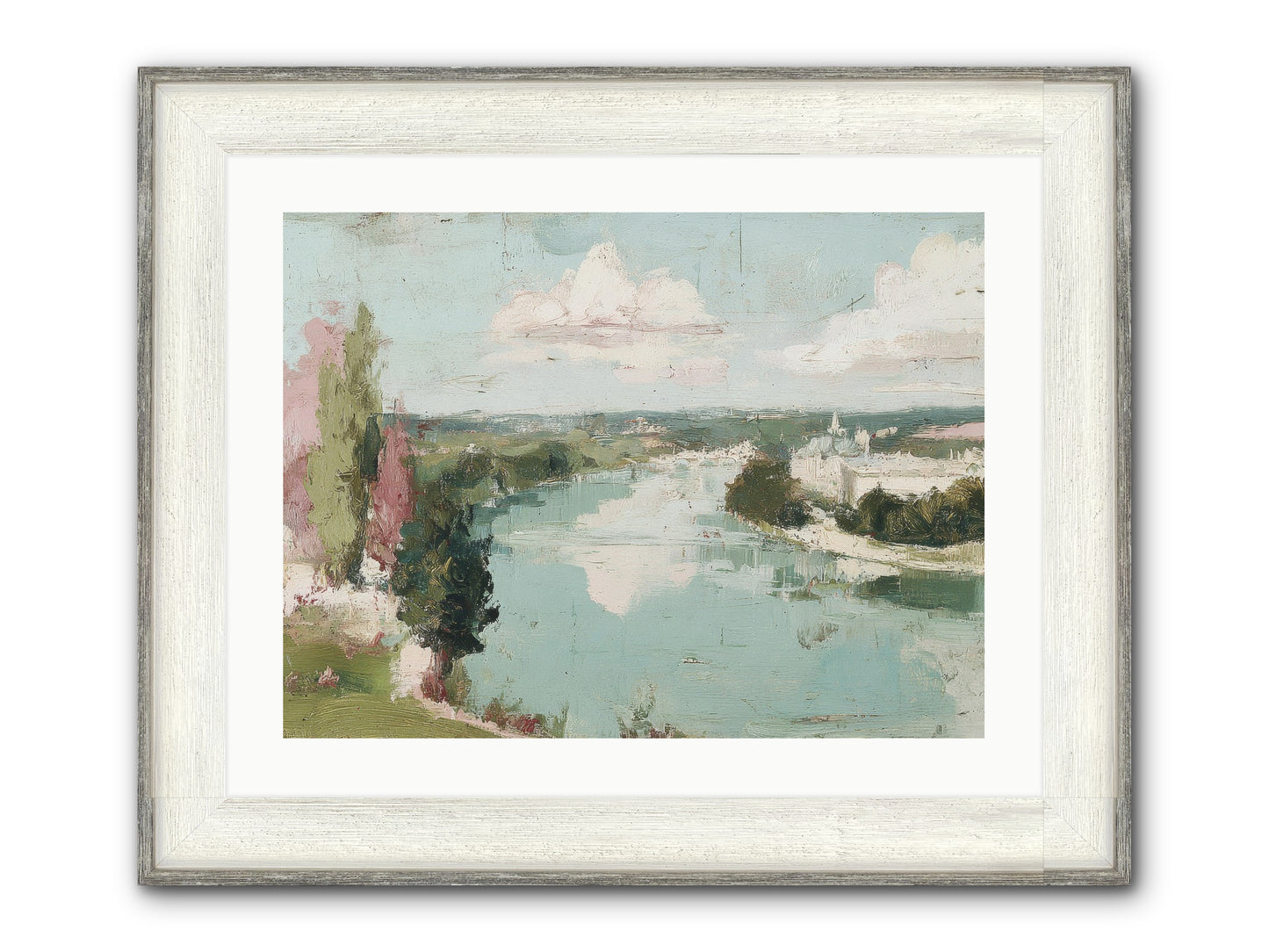 Fading Into Distance Framed Print - Driftwood White 24x18