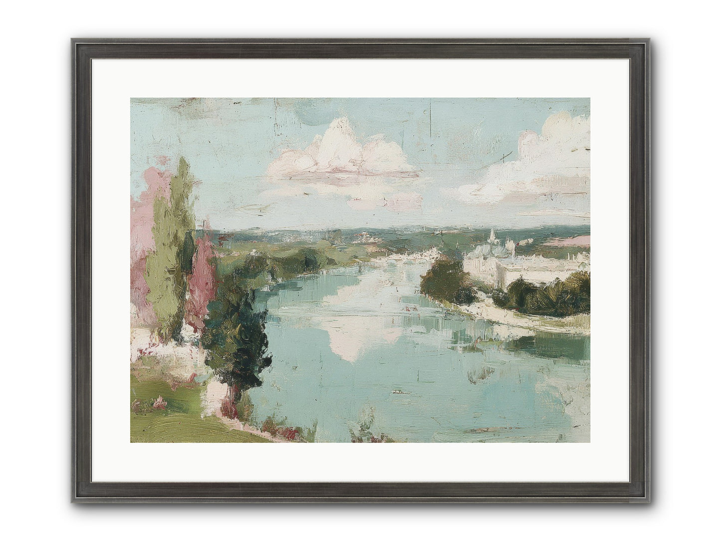 Fading Into Distance Framed Print - Slimwoods Black/Silver 24x18