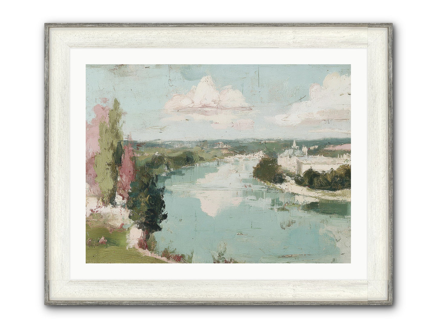 Fading Into Distance Framed Print - Driftwood White 32x24