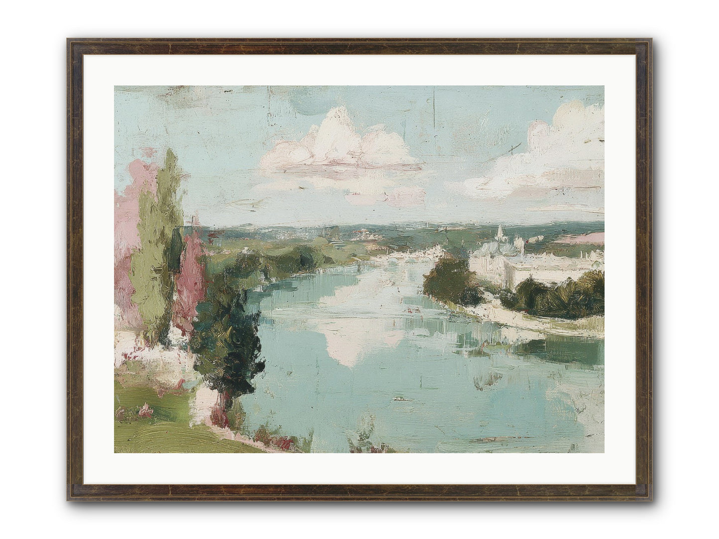 Fading Into Distance Framed Print - Slimwoods Black/Gold 32x24