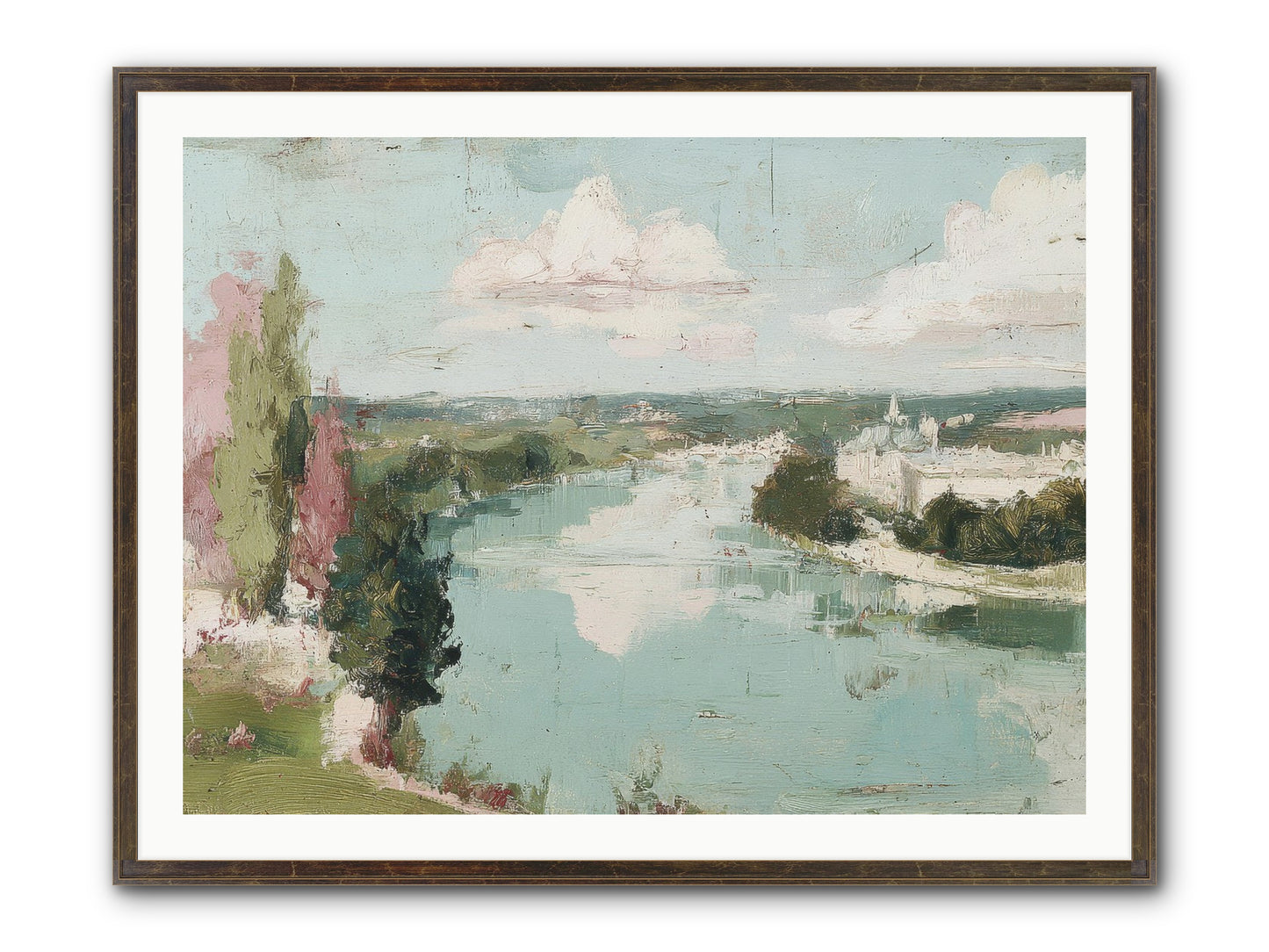 Fading Into Distance Framed Print - Slimwoods Black/Gold 40x30