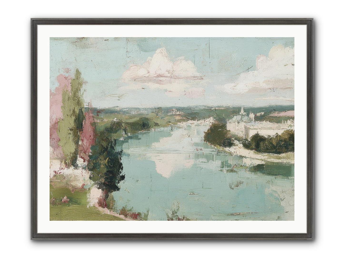 Fading Into Distance Framed Print - Slimwoods Black/Silver 40x30